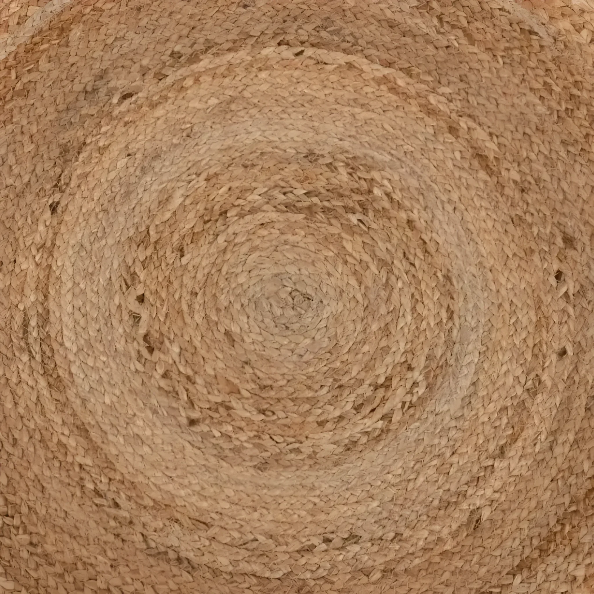 Handmade Olive Green Scalloped Round Jute Rug 7' - Image 3