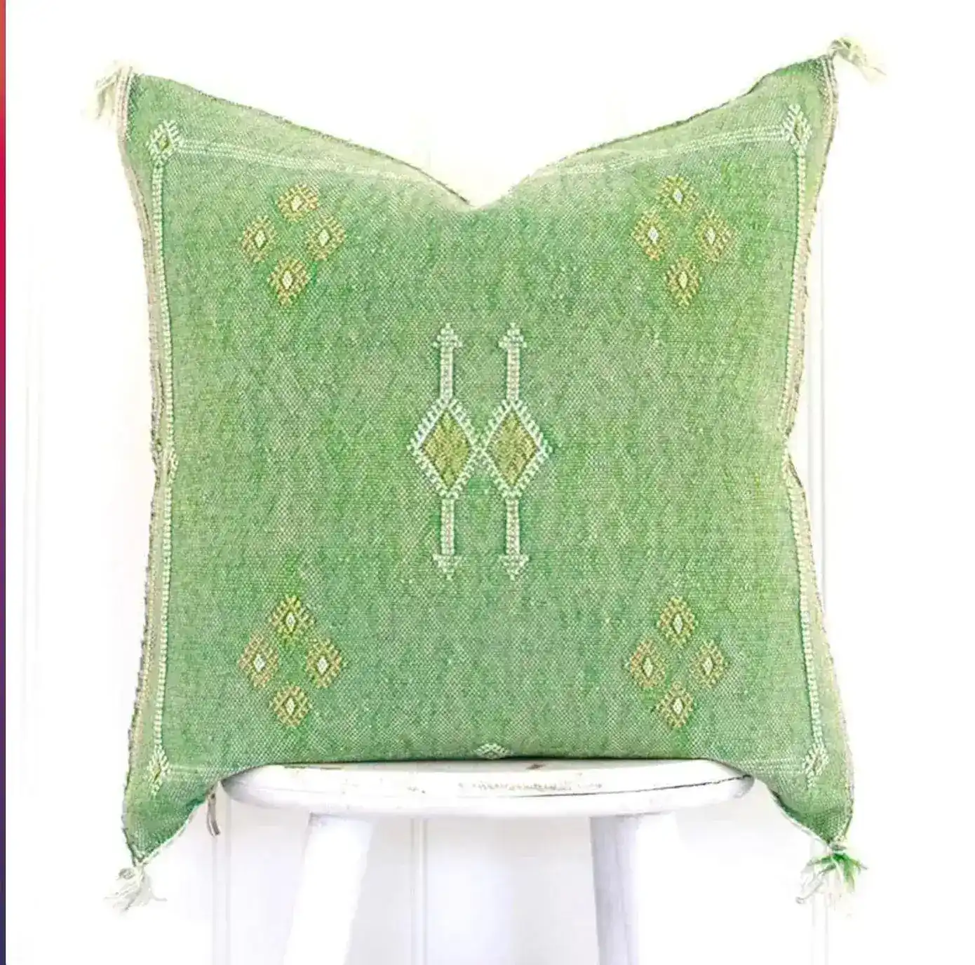 Handwoven Cactus Silk Pillow Cover - Image 9
