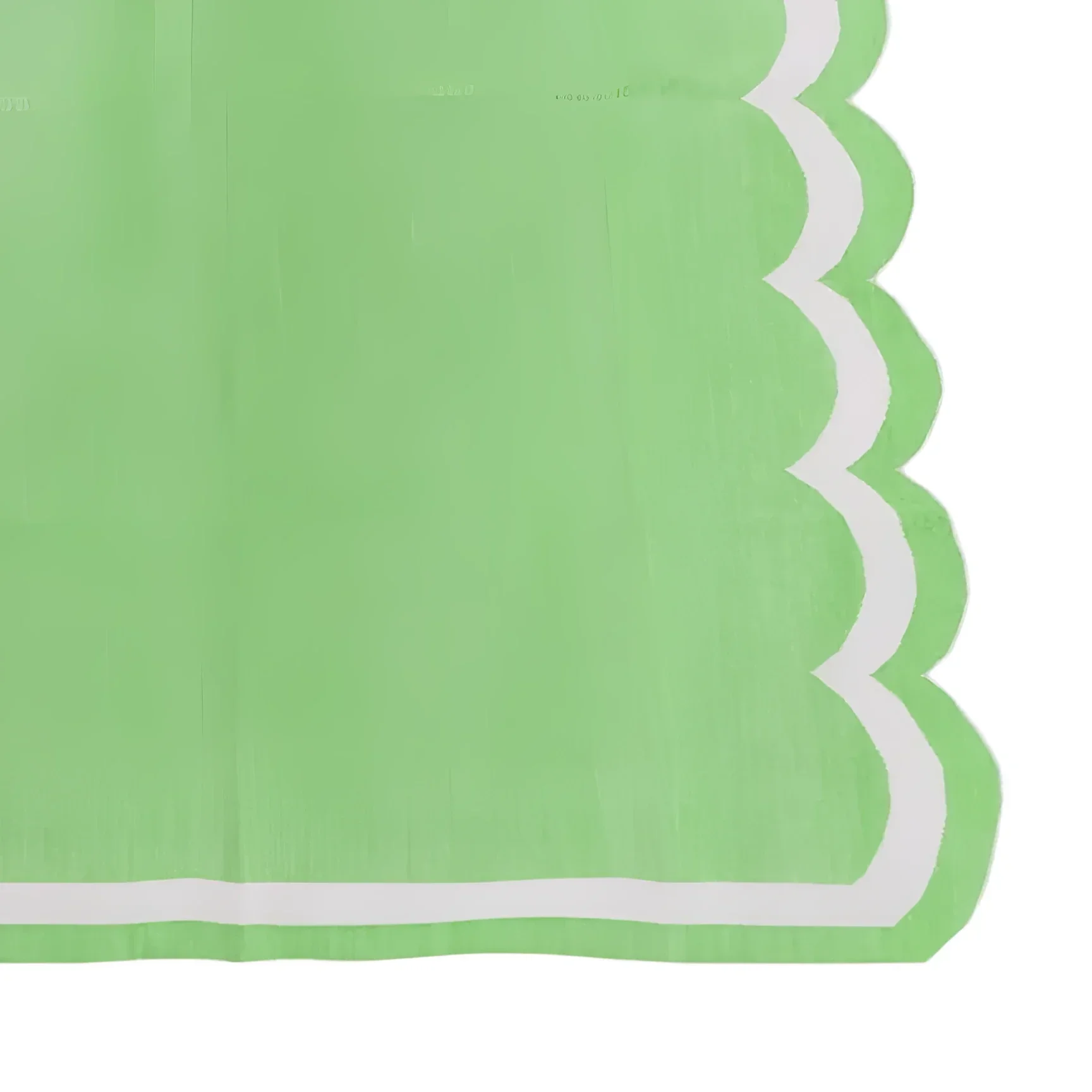 Handwoven Reversible Cotton Scalloped Rug - green - Image 2
