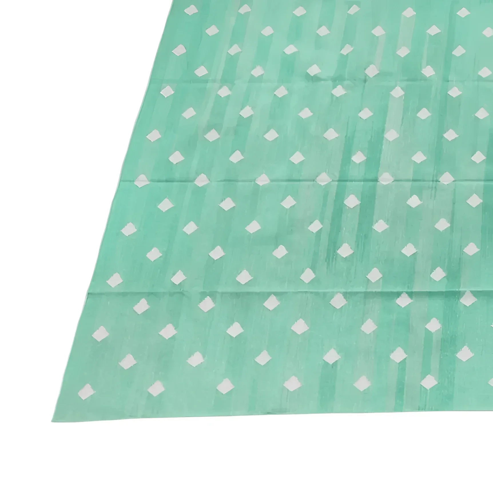 Handwoven Reversible Diamond Cotton Rug - Light Green - Image 2