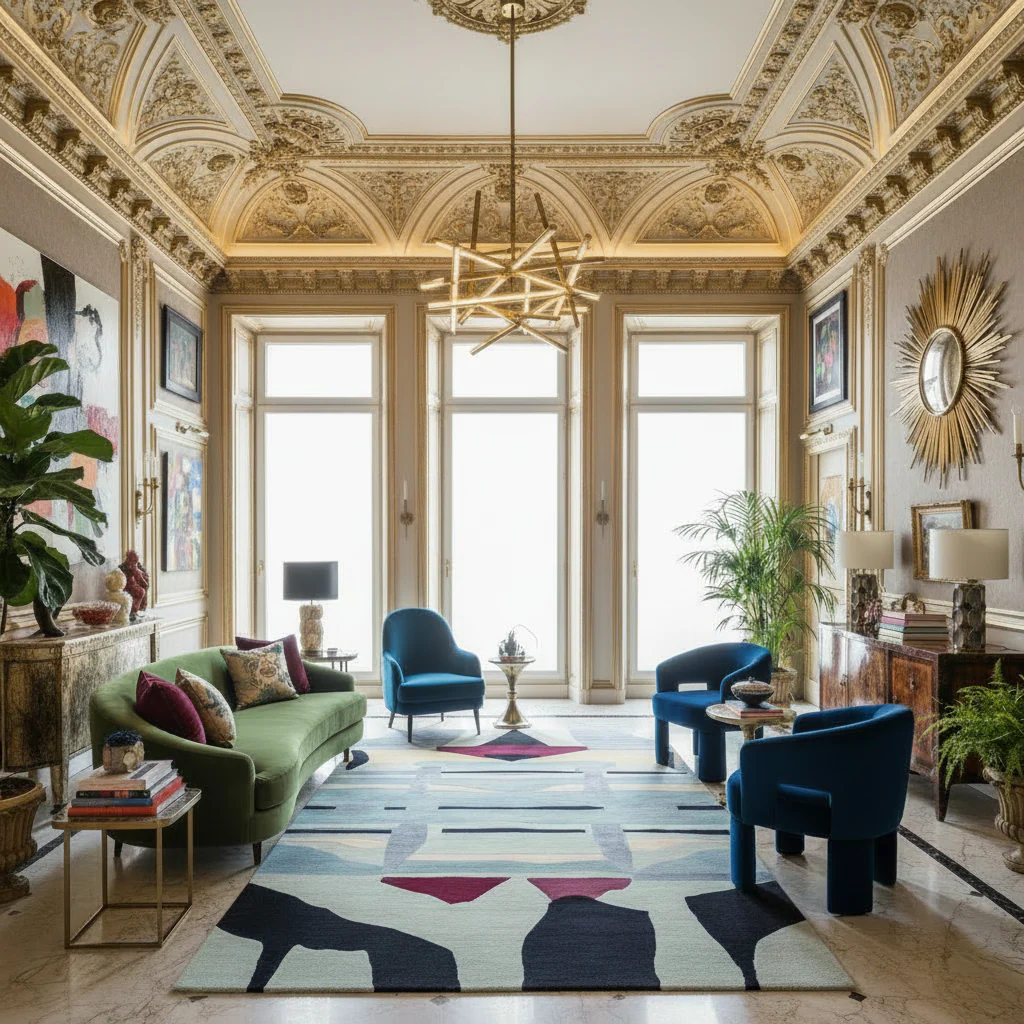 Hidden Grid Code Hand Tufted Rug - Image 2