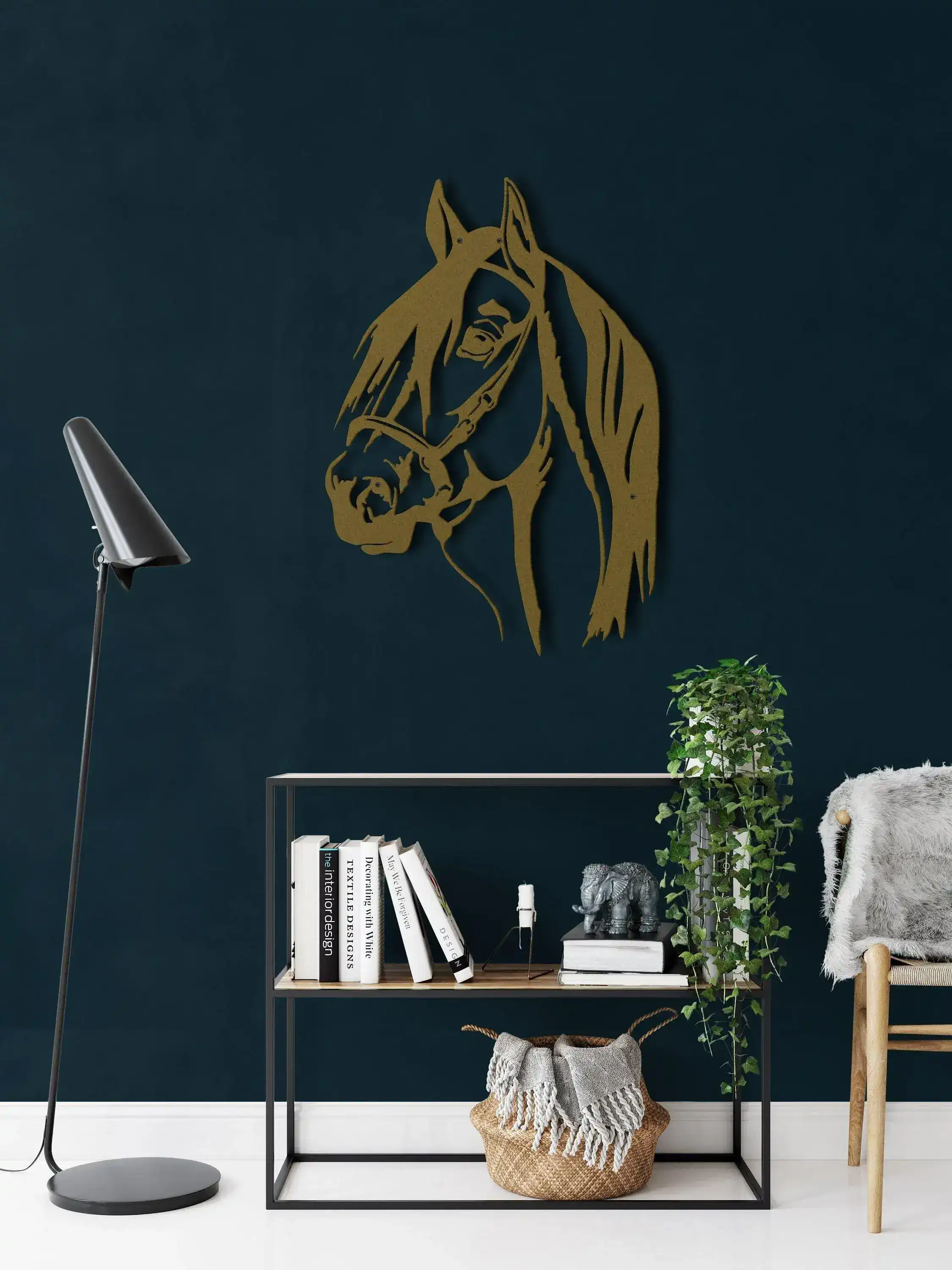Horse Head Metal Wall Hanging Decor - Image 15