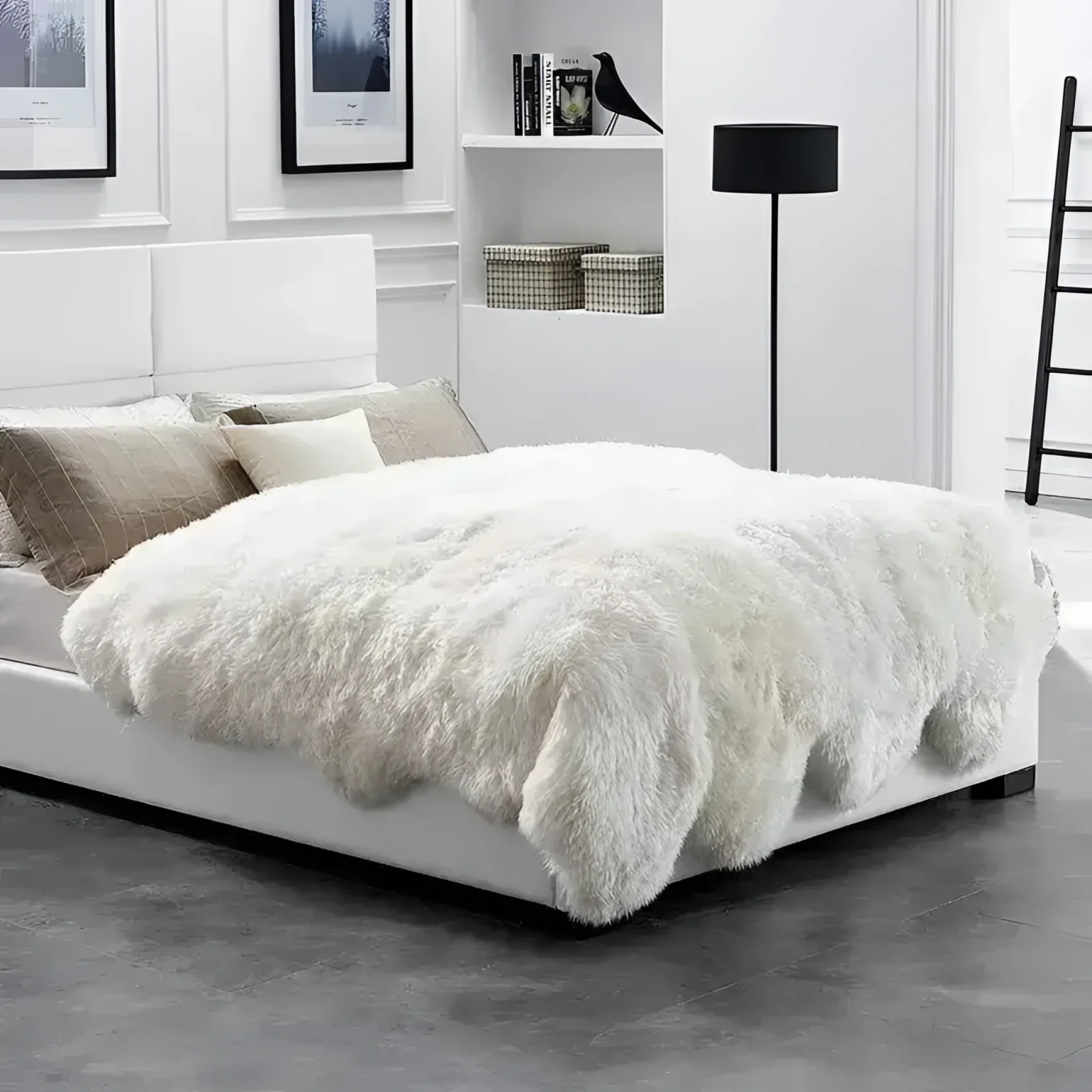 Genuine Sheepskin Wool Rug - Image 4