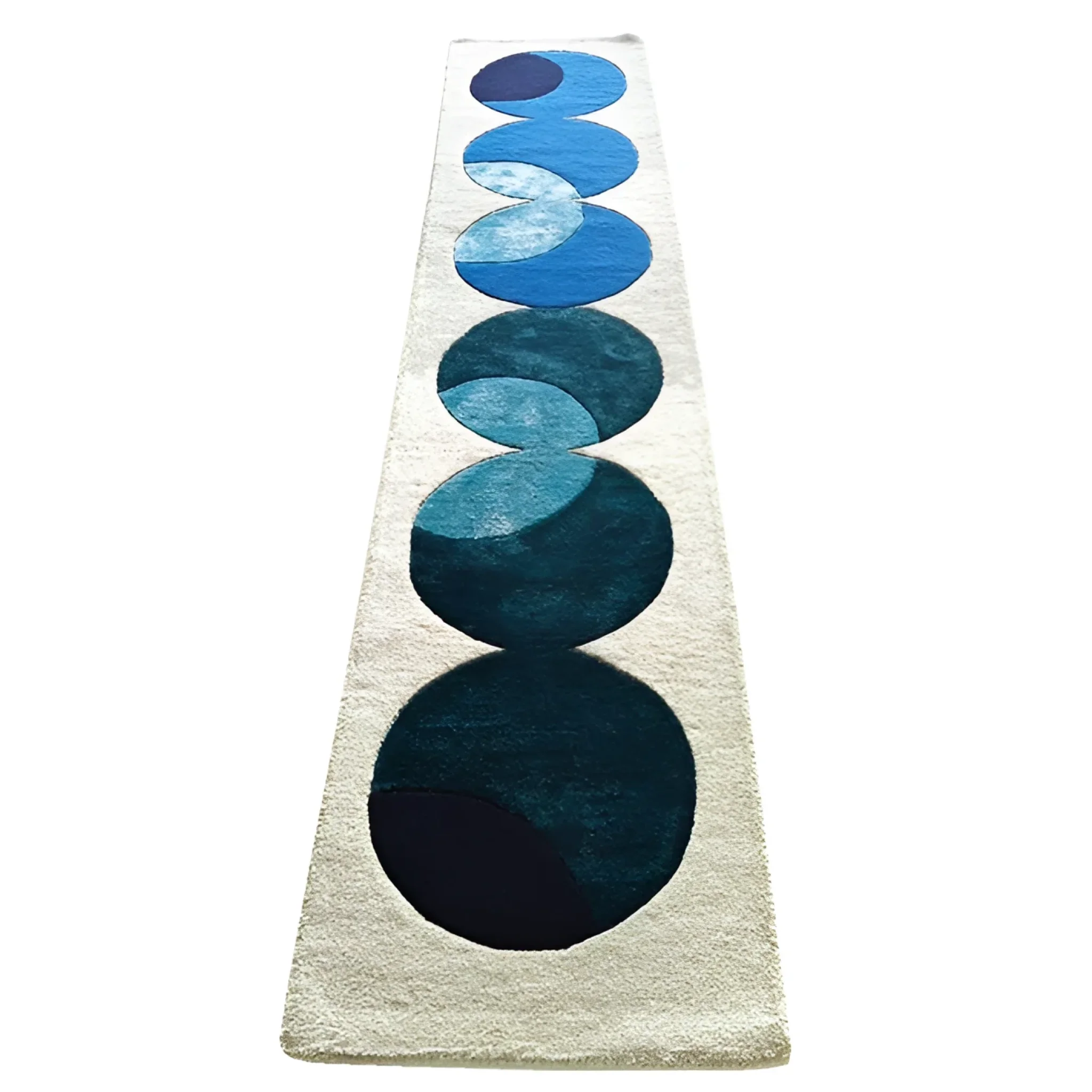 Indigo Orbit Hand Tufted Wool Rug Runner - Image 5