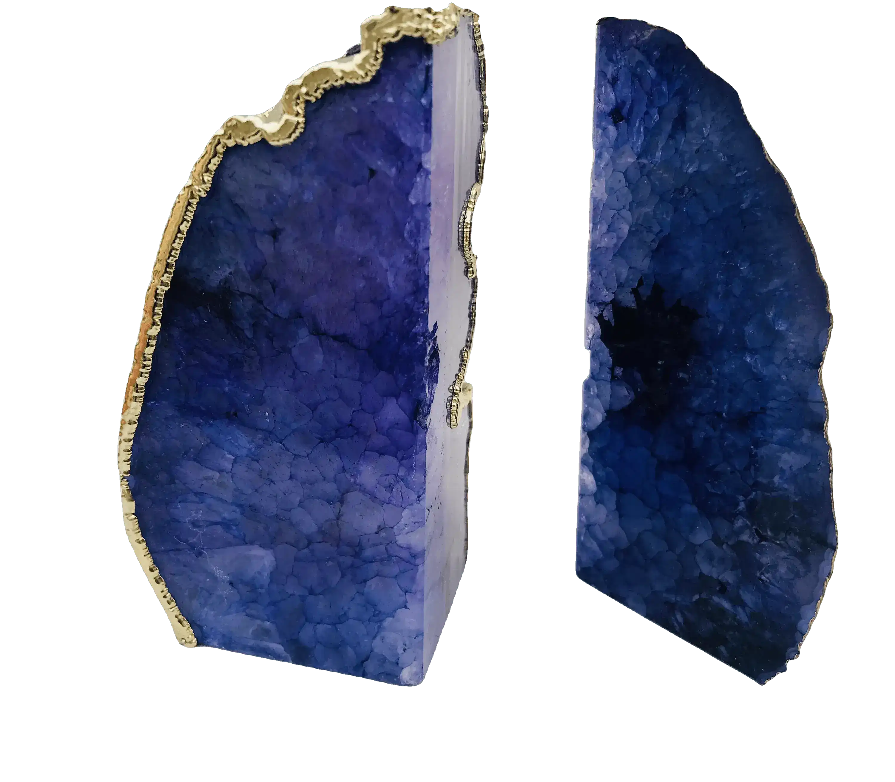 Indigo Plated Agate Bookends - Image 3