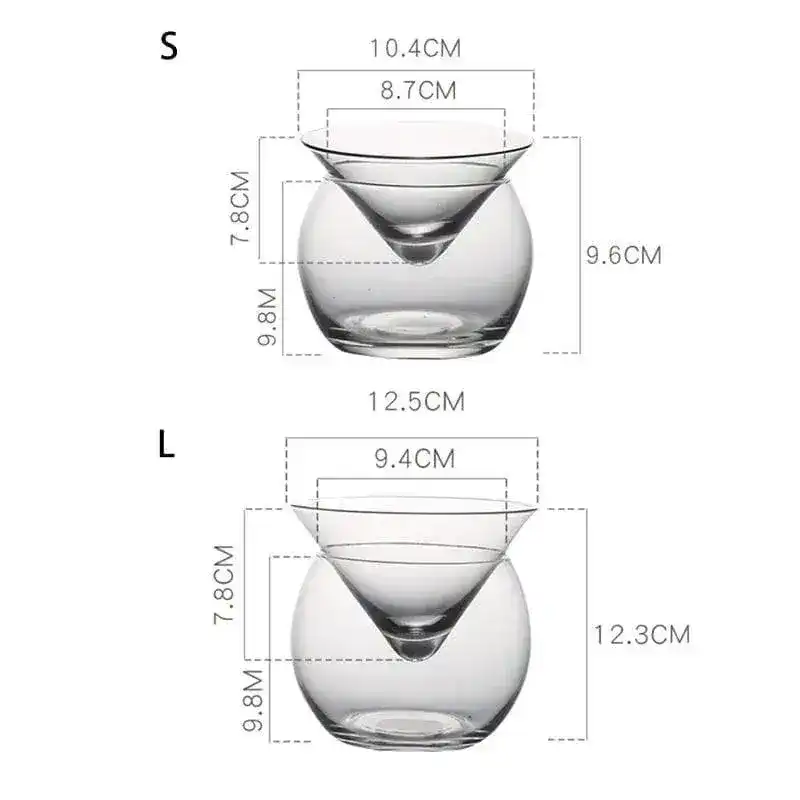 Interlayer Triangle Cocktail Glass - Image 3