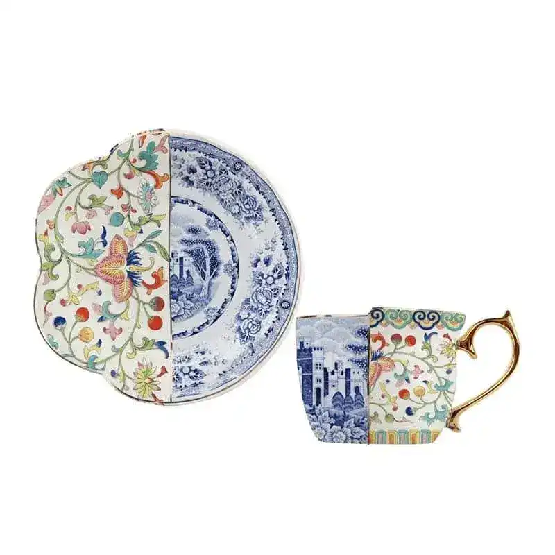Irregularly Chinoiserie Tiger Mug and Saucer Set - Image 5
