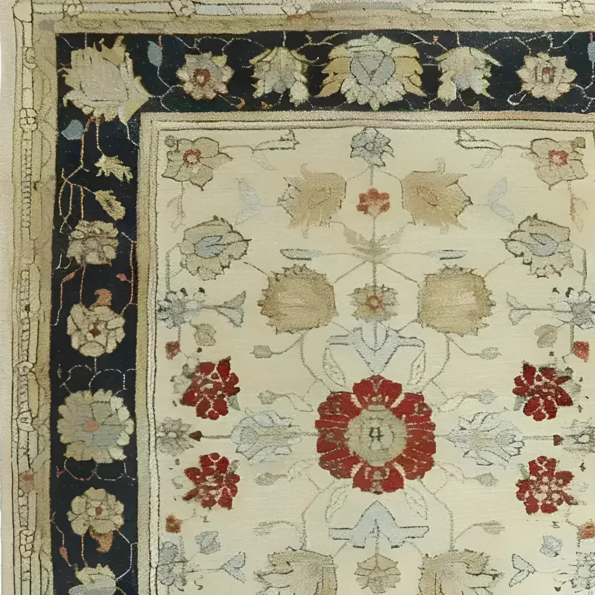 Ivory Elegance Hand Knotted Area Rug - Image 5