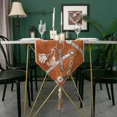 Jacquard Chain Printed Table Runner - Image 5