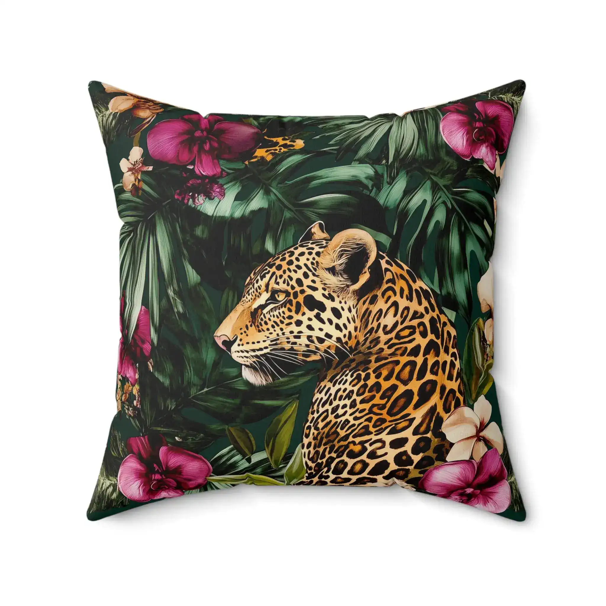 Jungle Majesty Leopard Throw Pillow - Image 6