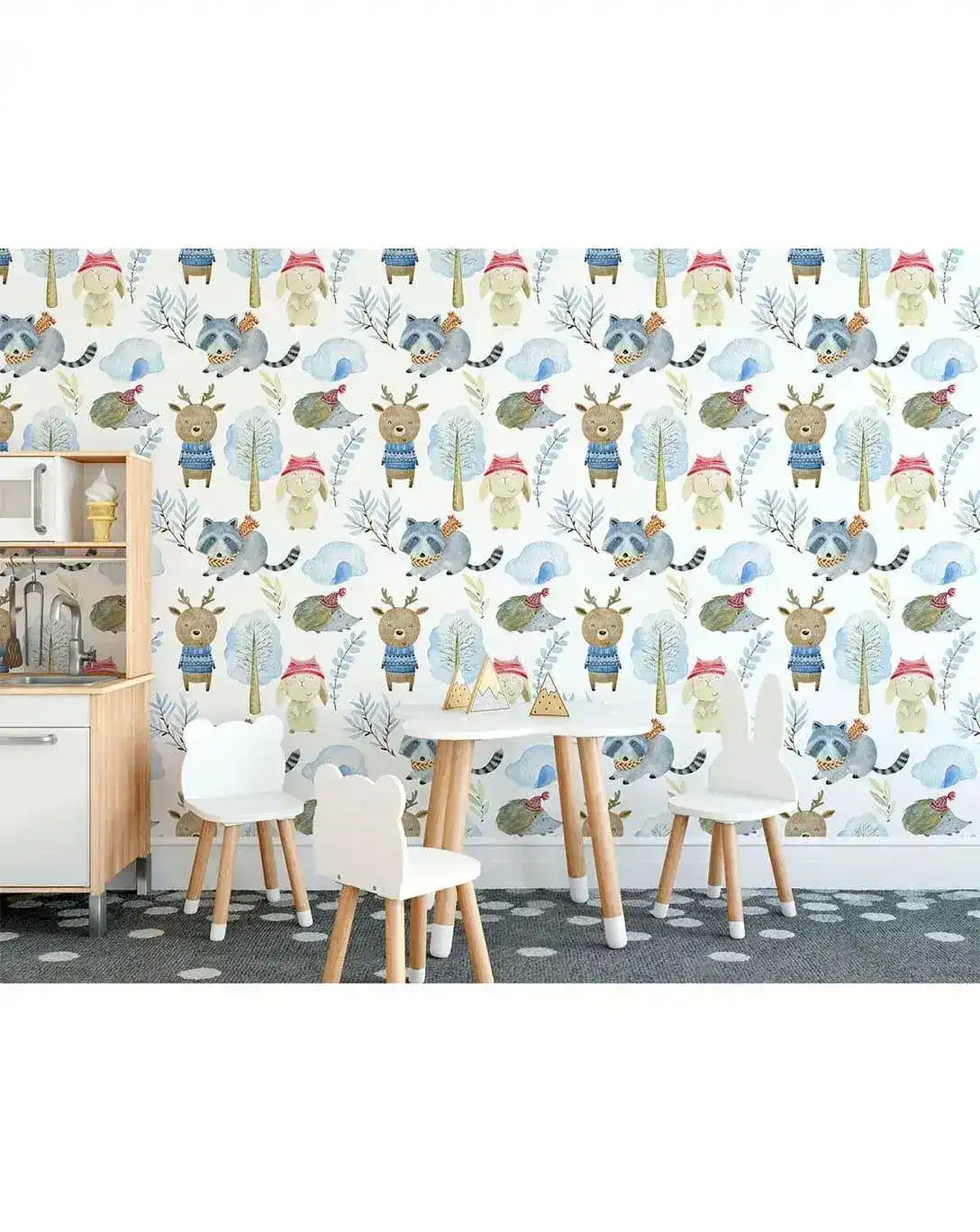Kids Winter Animals Removable Wallpaper - Image 6