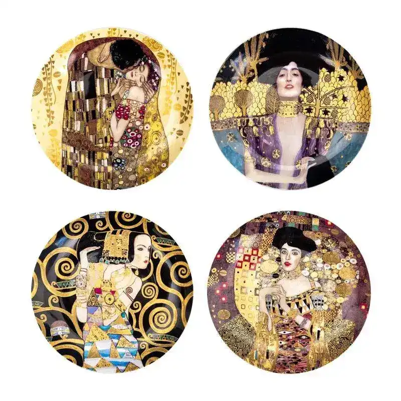 Klimt Kiss Oil Painting Decorative Wall Hanging Plate - Image 6