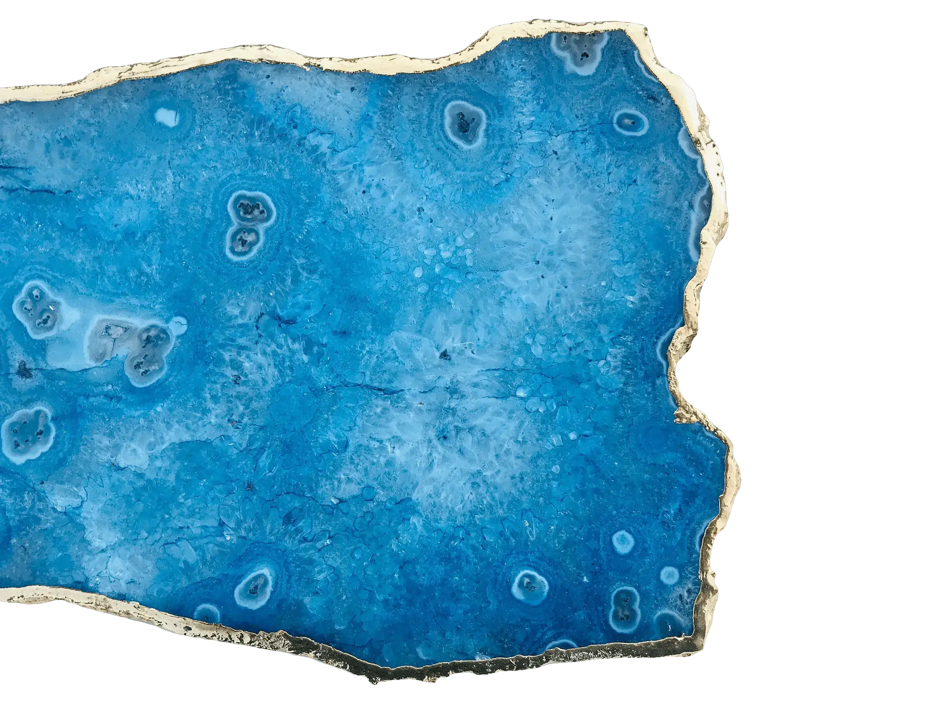 Large Blue Agate Cheese Platter Tray - Image 3