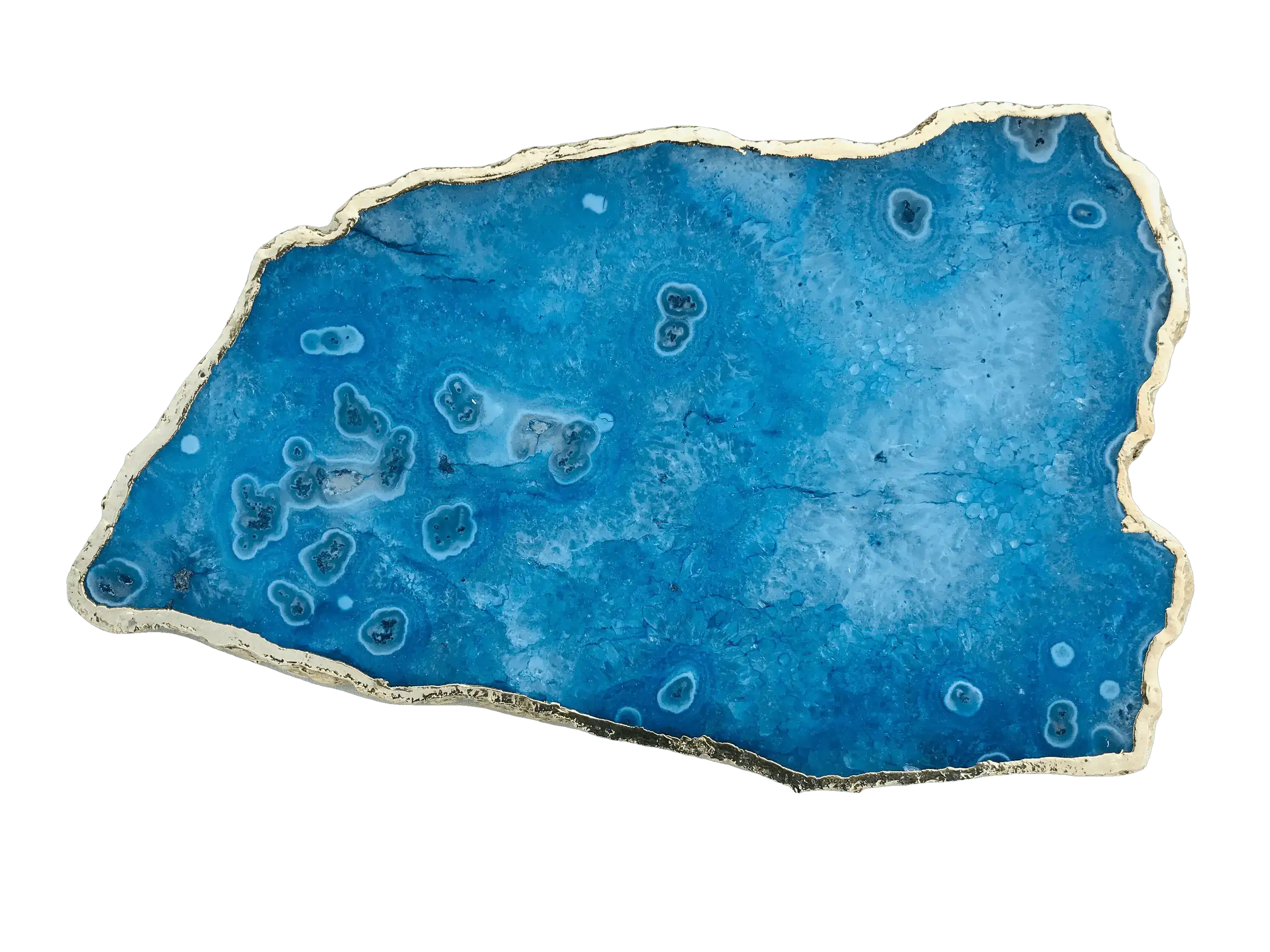 Large Blue Agate Cheese Platter Tray - Image 4