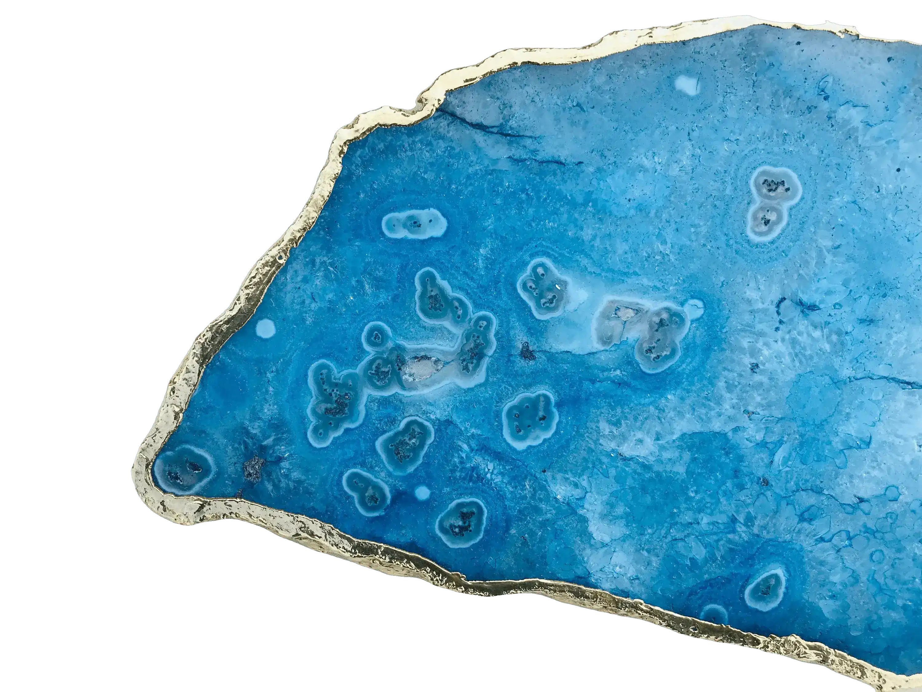 Large Blue Agate Cheese Platter Tray - Image 5