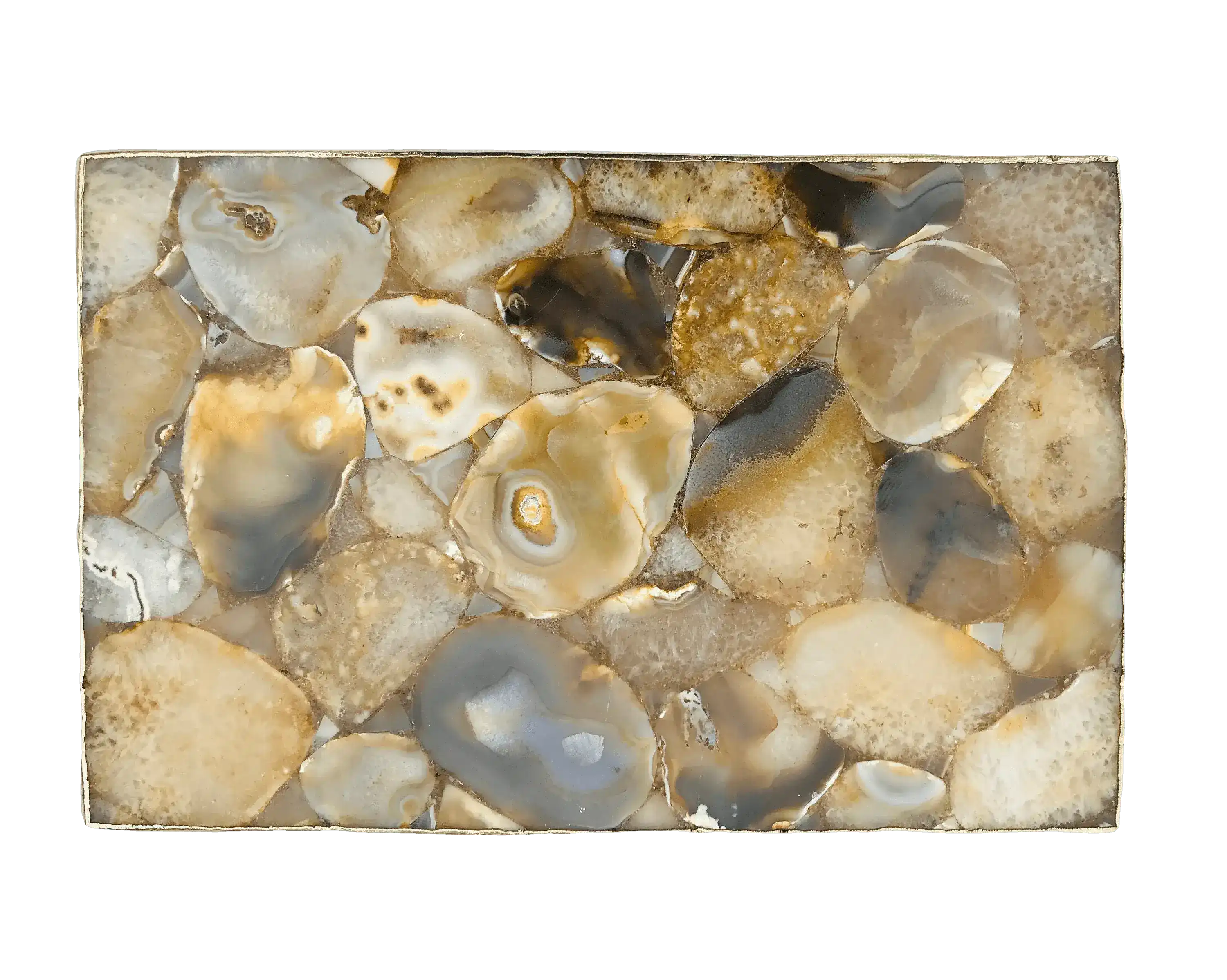 Large Brown Agate Cheese Platter Tray - Image 3