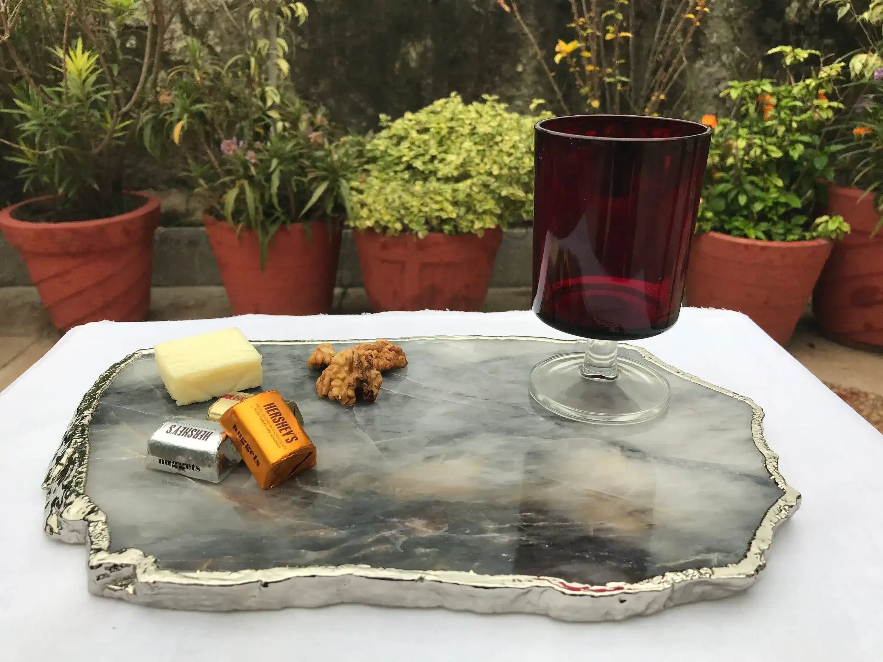 Large Grey Agate Quartz Cheese PlatterTray - Image 5