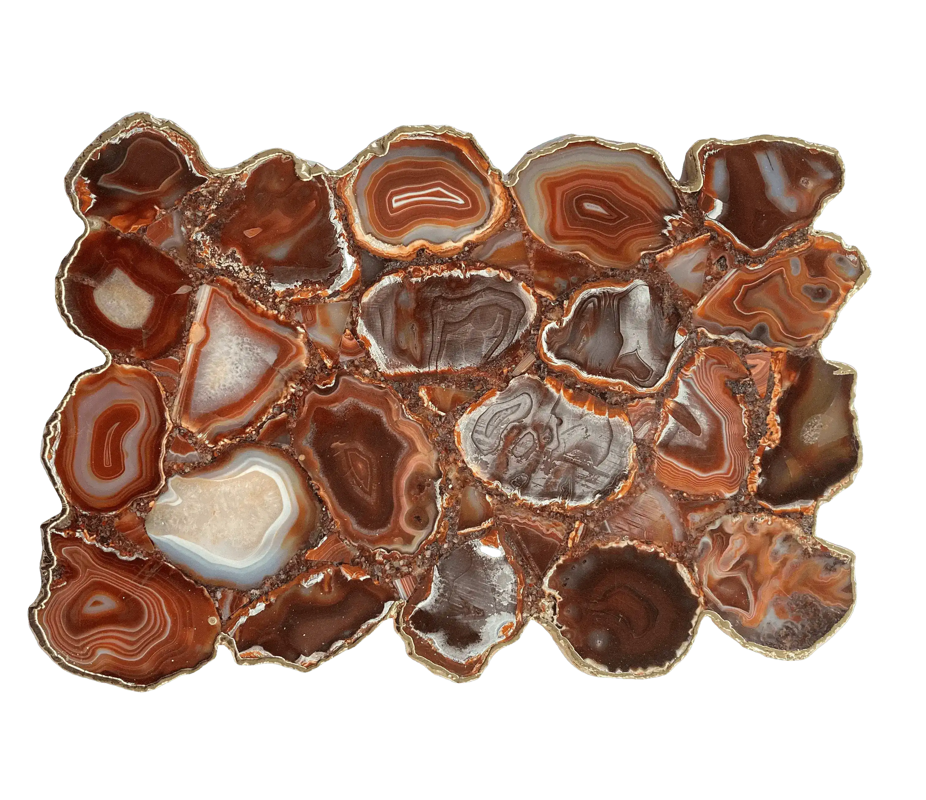 Large Red Agate Cheese Platter Tray - Image 5