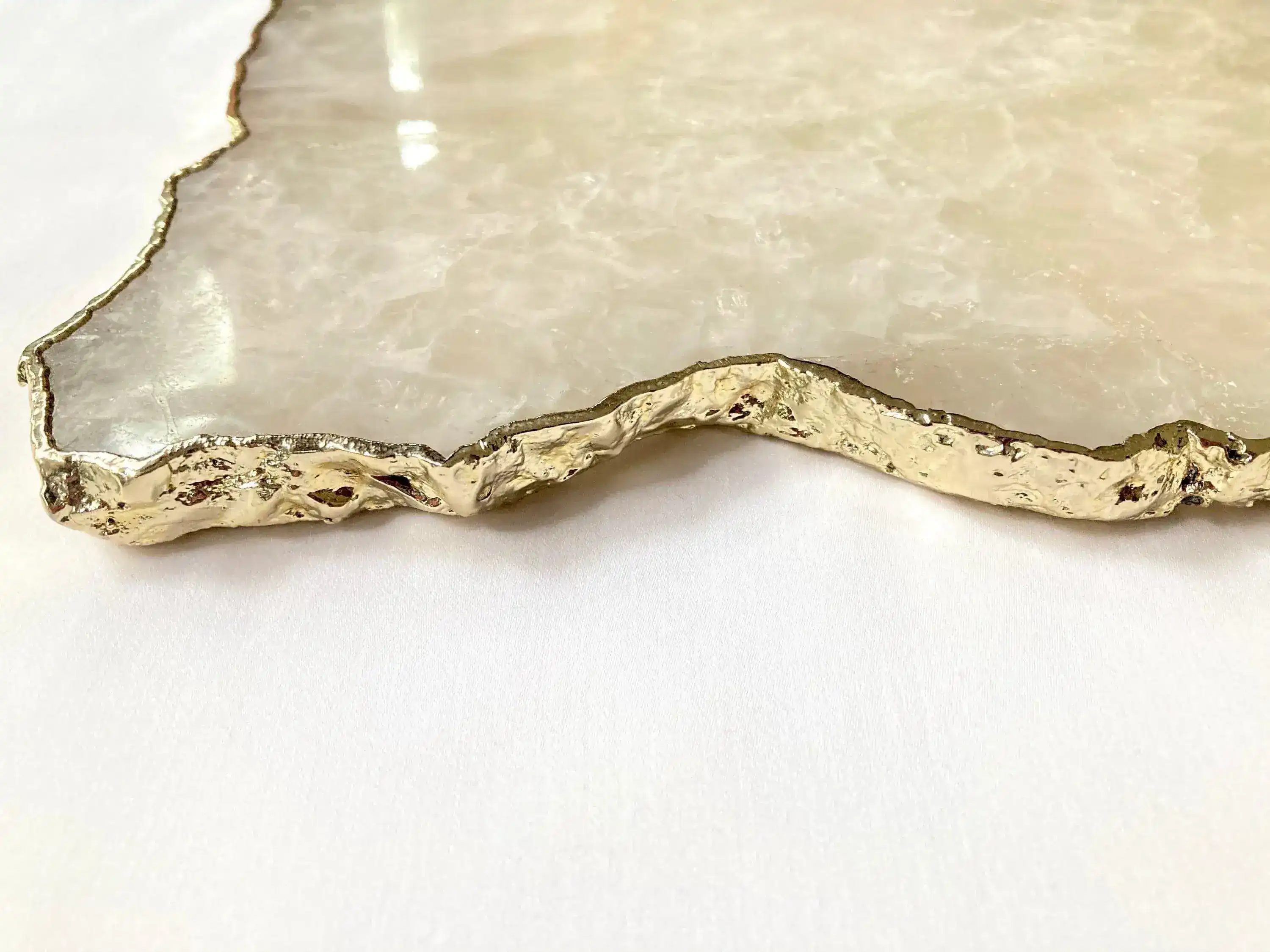 Large White Agate Cheese Platter Tray - Image 5