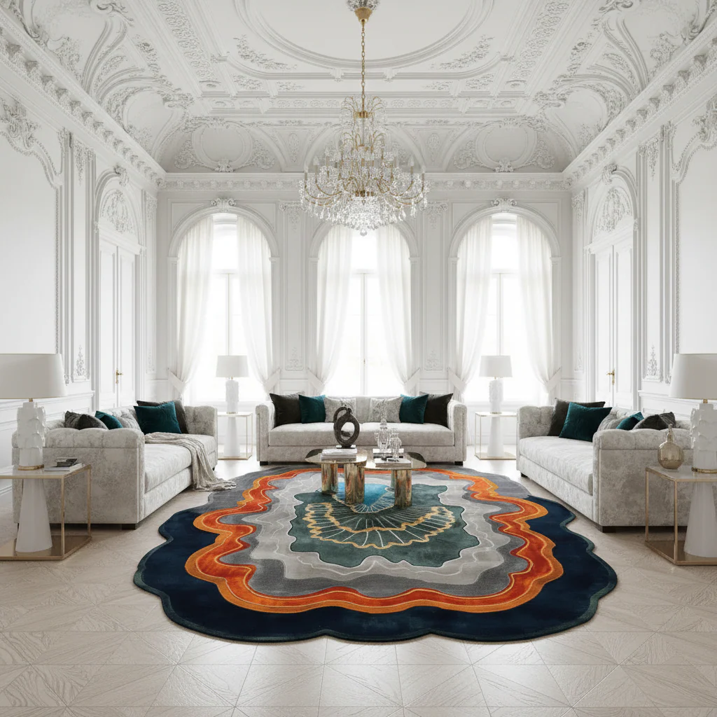 Layers of Time Hand Tufted Viscose Rug - Image 2