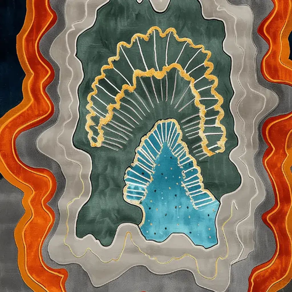 Layers of Time Hand Tufted Viscose Rug - Image 4