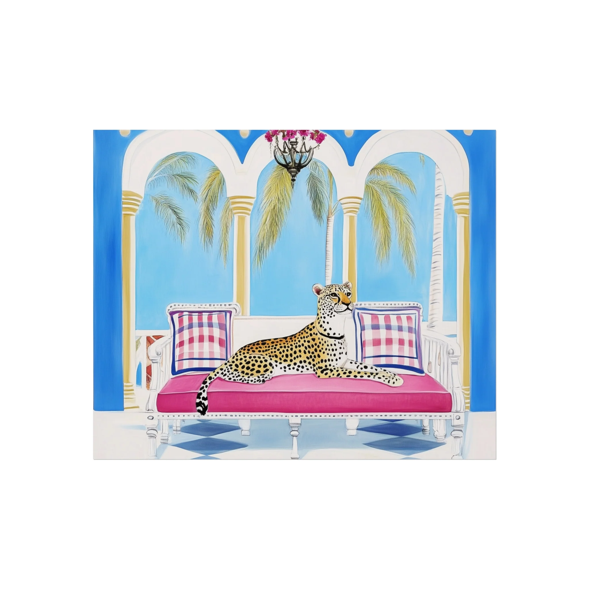 Leopard Lounge in Paradise Fine Art Poster - Image 3