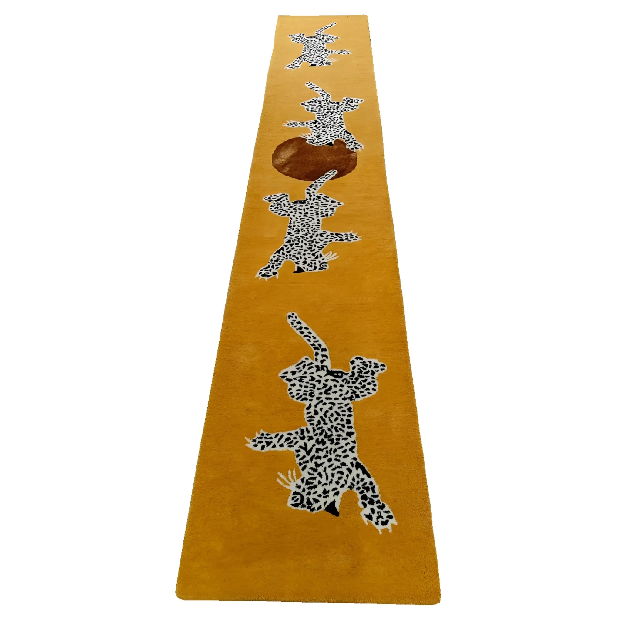 Leopards on Silk Road Tufted Wool Rug Runner - Image 9