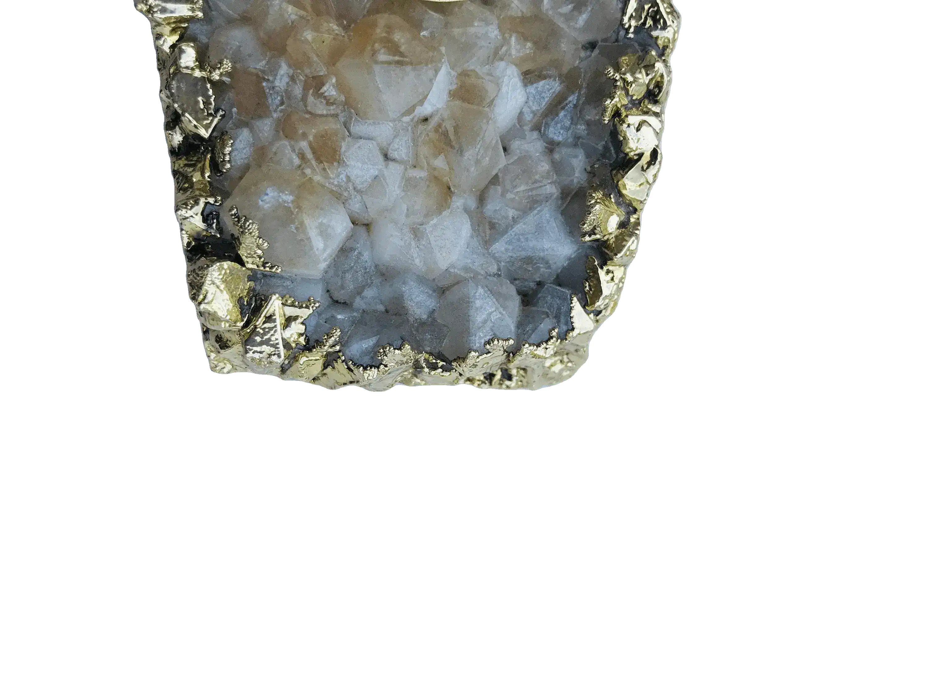 Light Brown Agate Gemstone Taper Candle Holder - Image 4