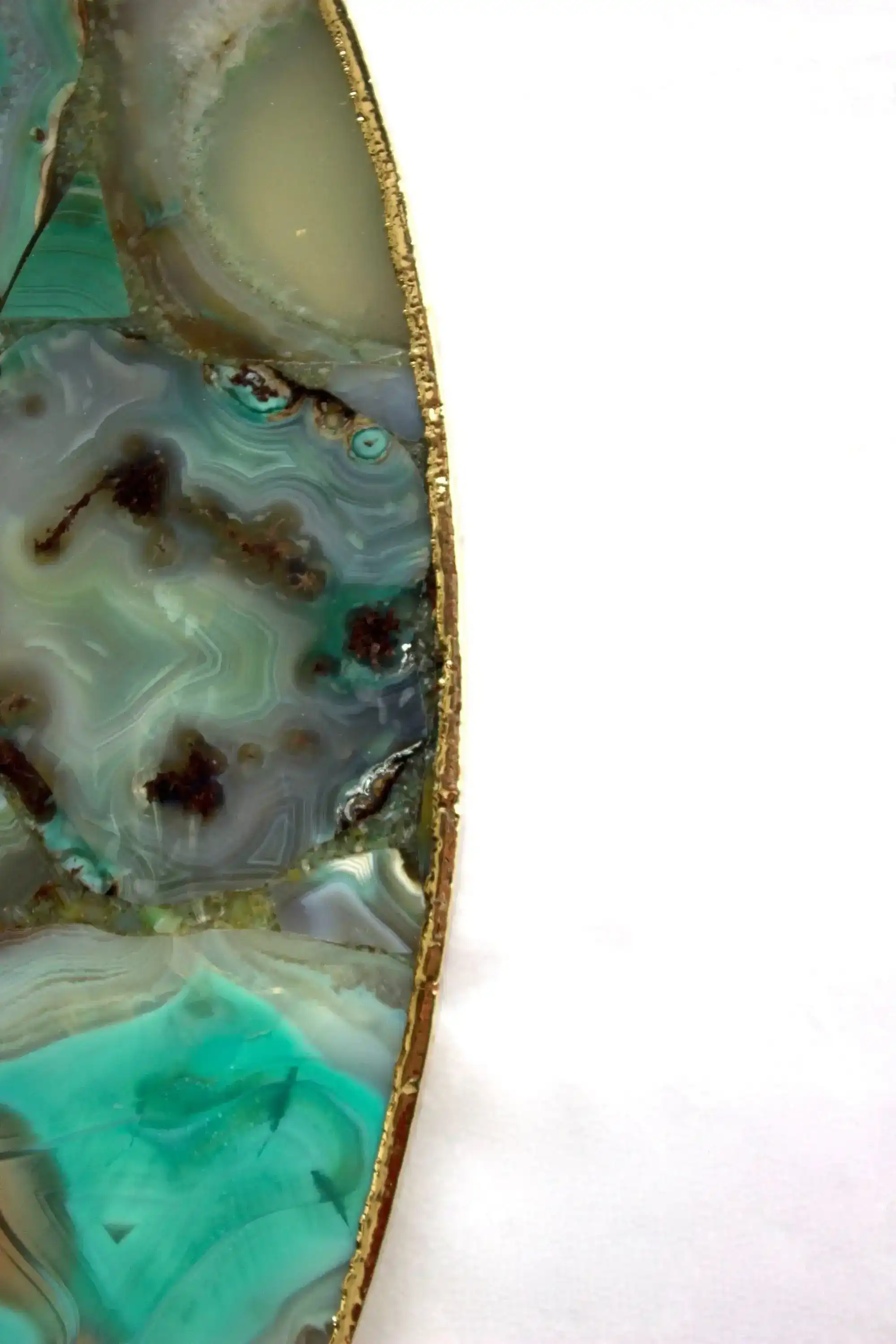 Light Green Agate Round Wall Clock - Image 5