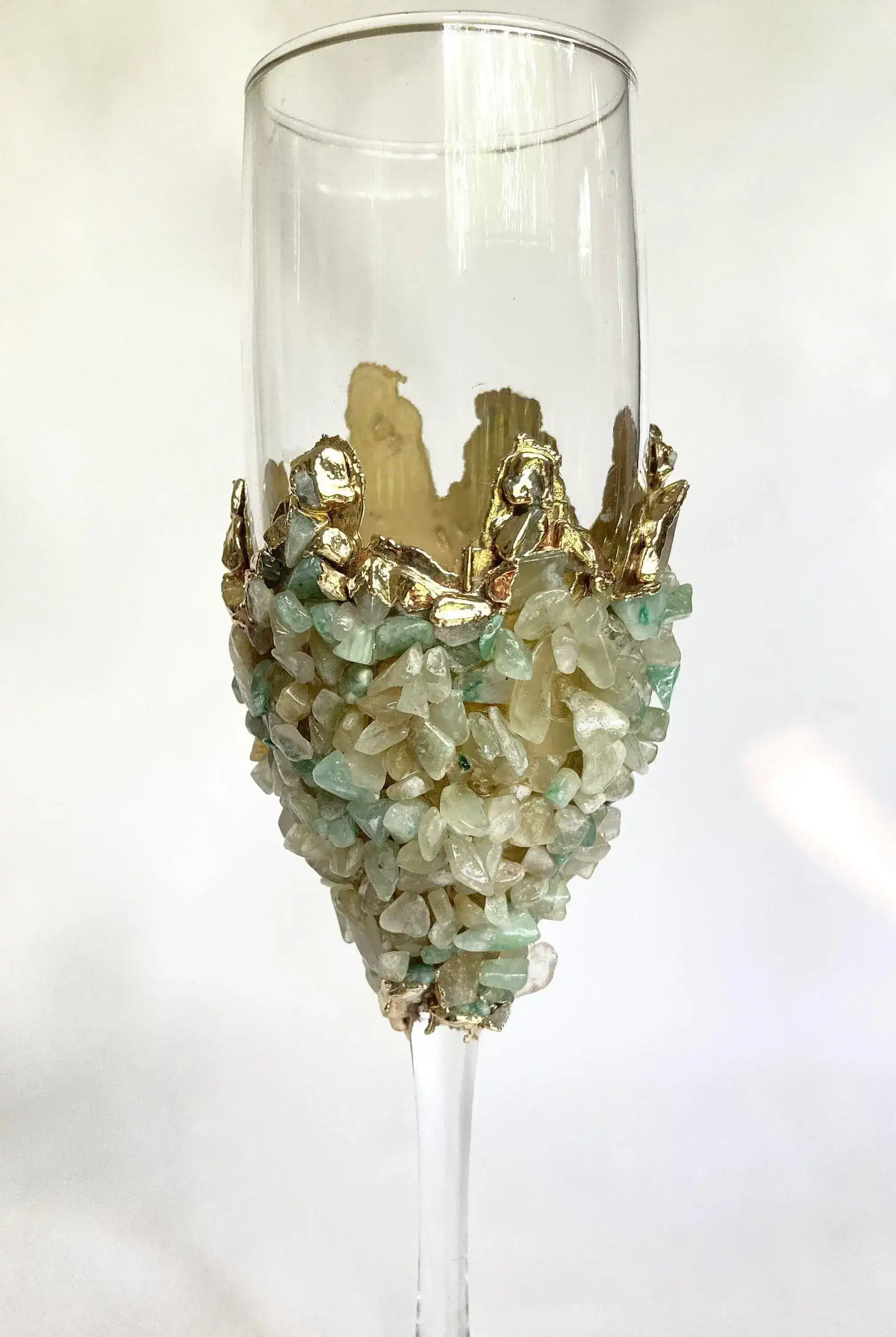 Light Green Quartz Champagne Glass - Set of 2 - Image 4