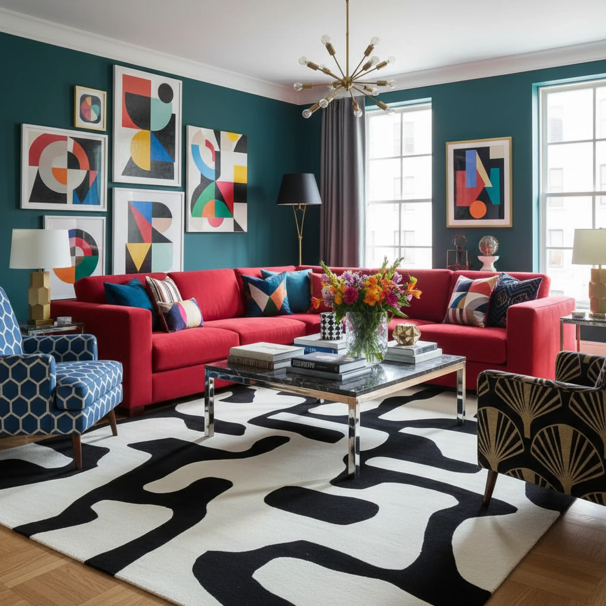 Line Language Pop Hand Tufted Rug - Image 3
