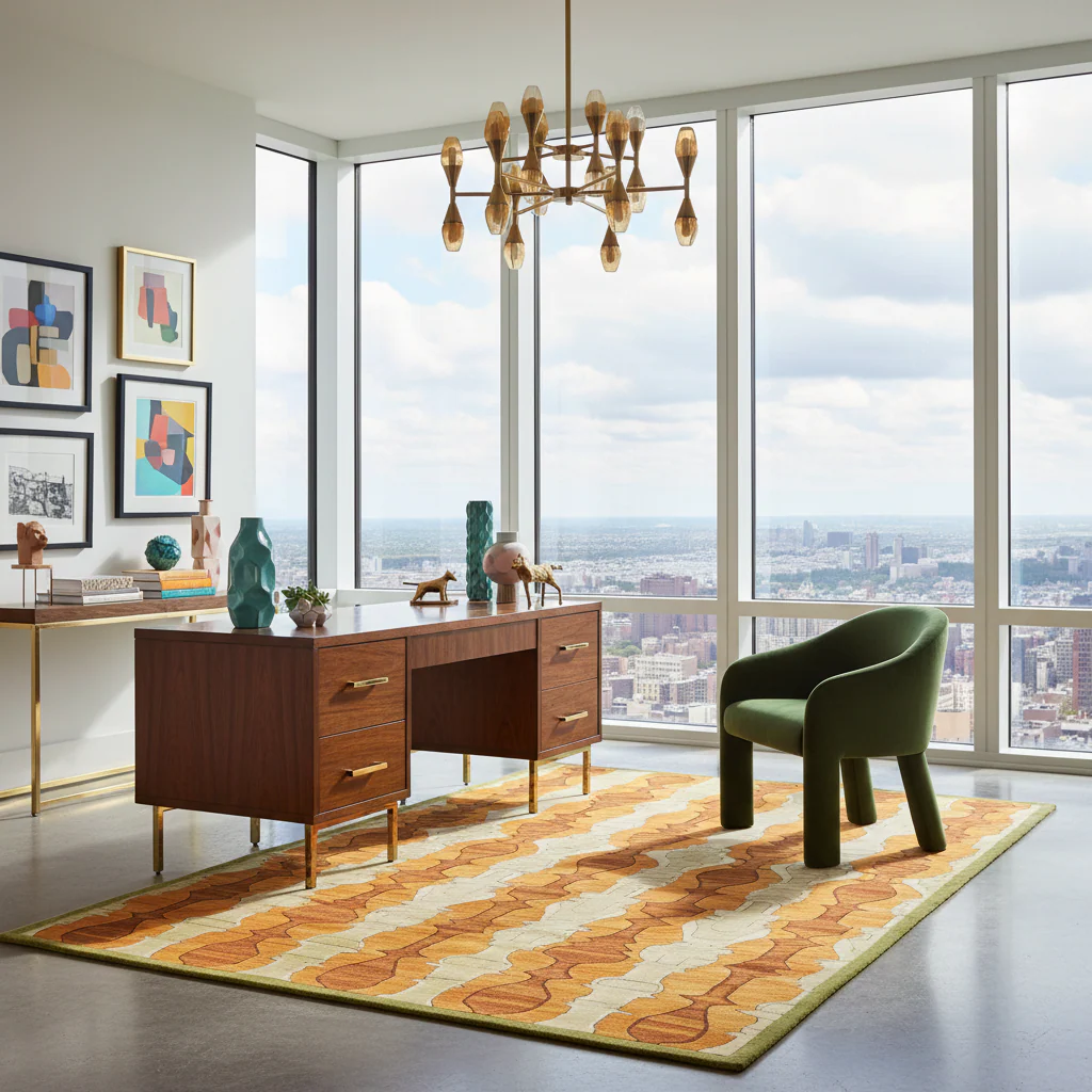Linear Dramatic Stripe Hand Tufted Rug - Image 2