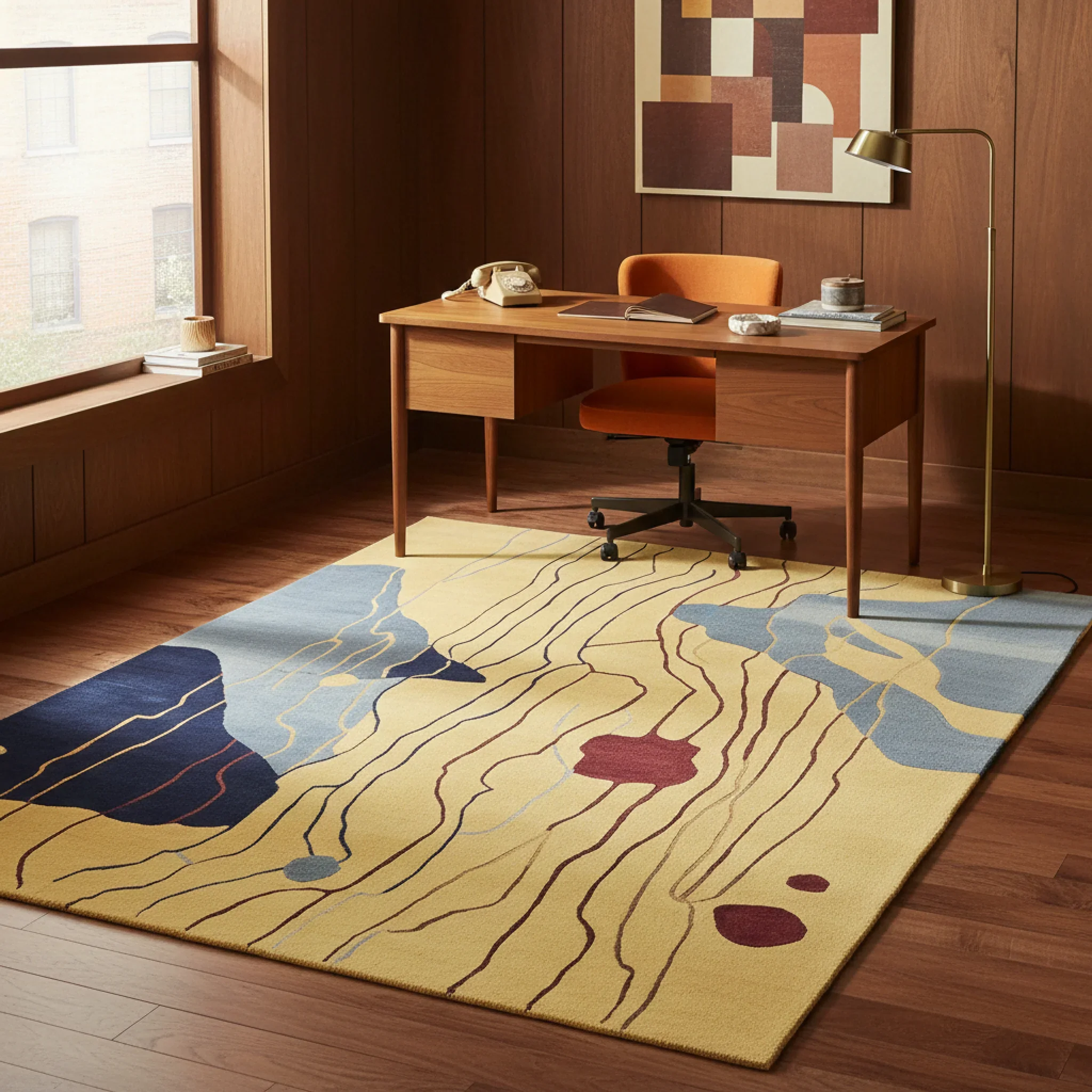 Linear Pulse Hand Tufted Rug - Image 2