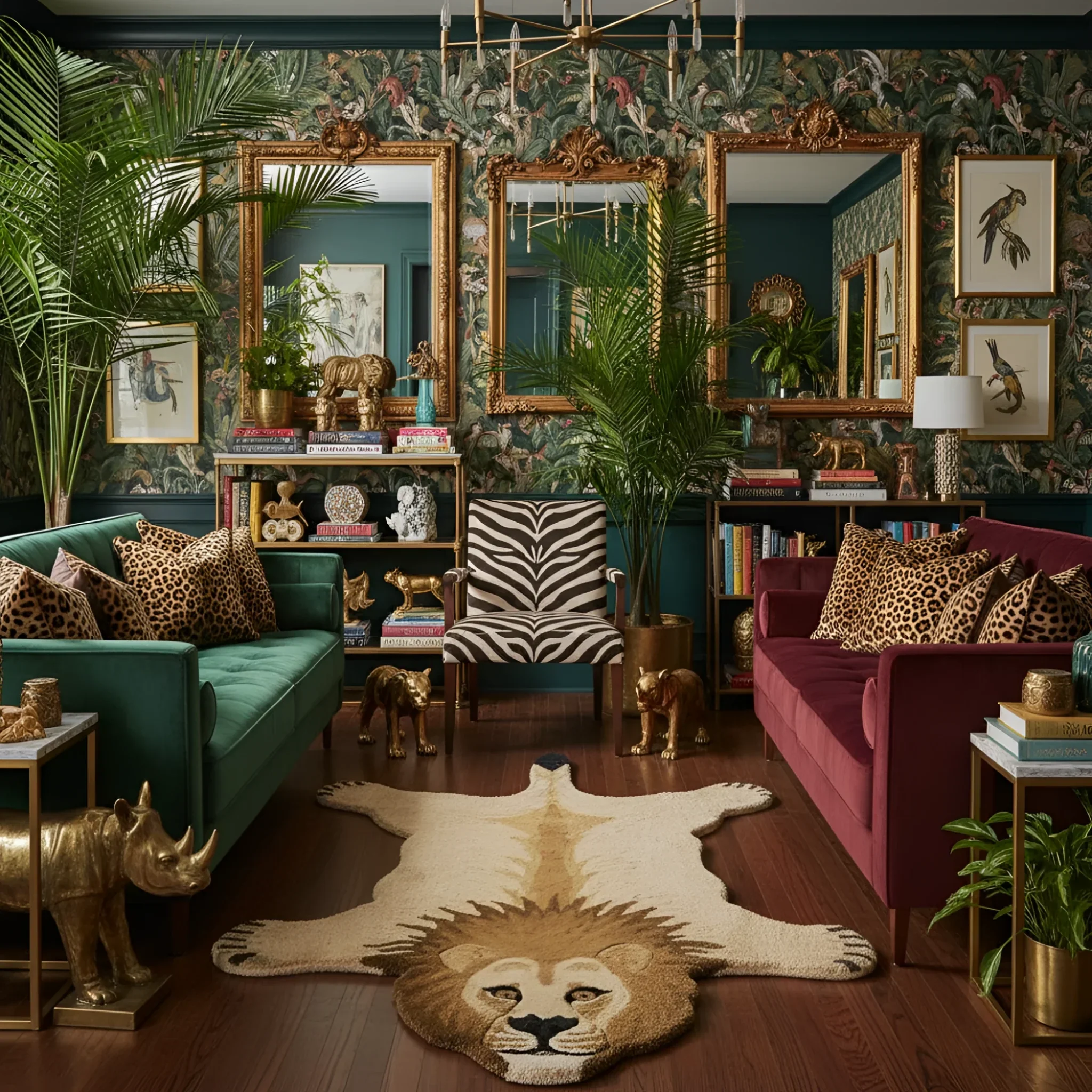 Lion Hand Tufted Wool Rug - Image 3