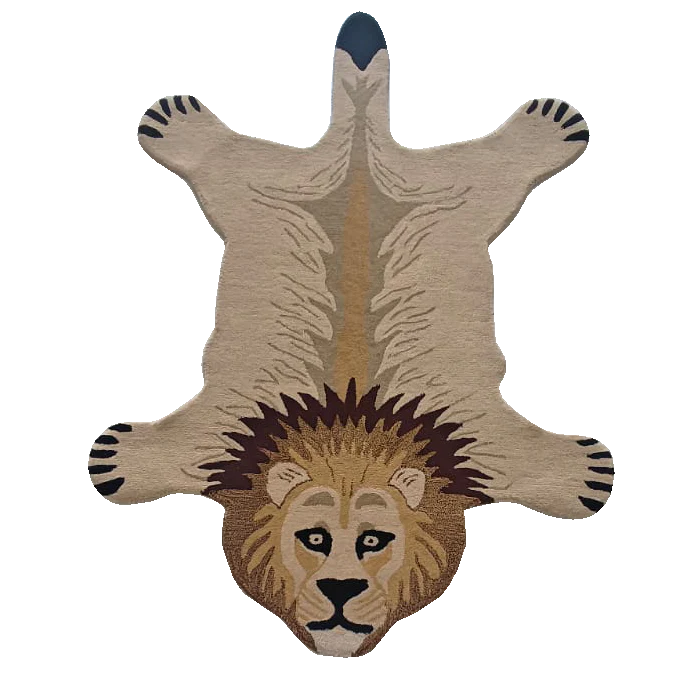 Lion Hand Tufted Wool Rug - Image 4