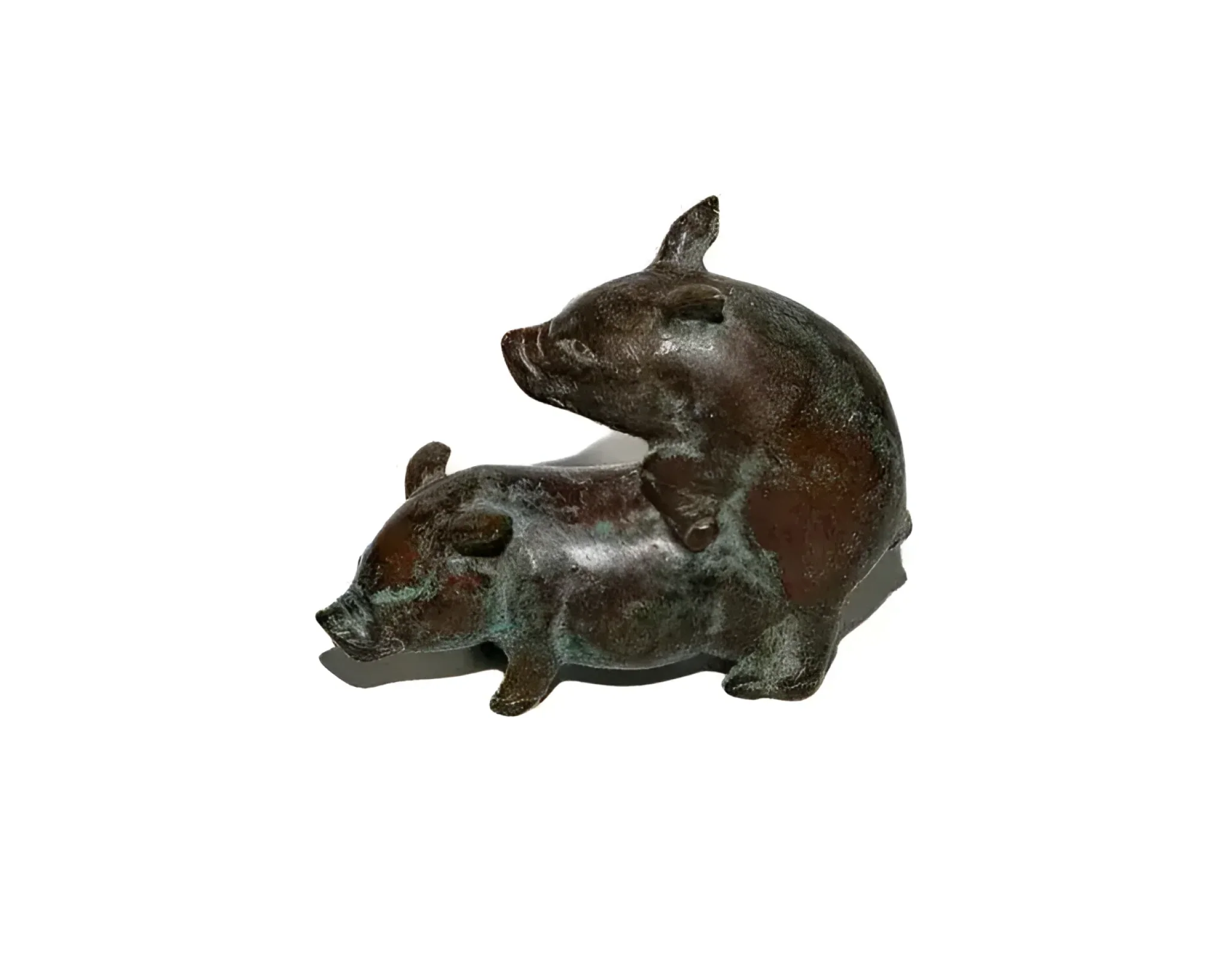 Love-Making Pig Solid Brass Figurine - Image 3