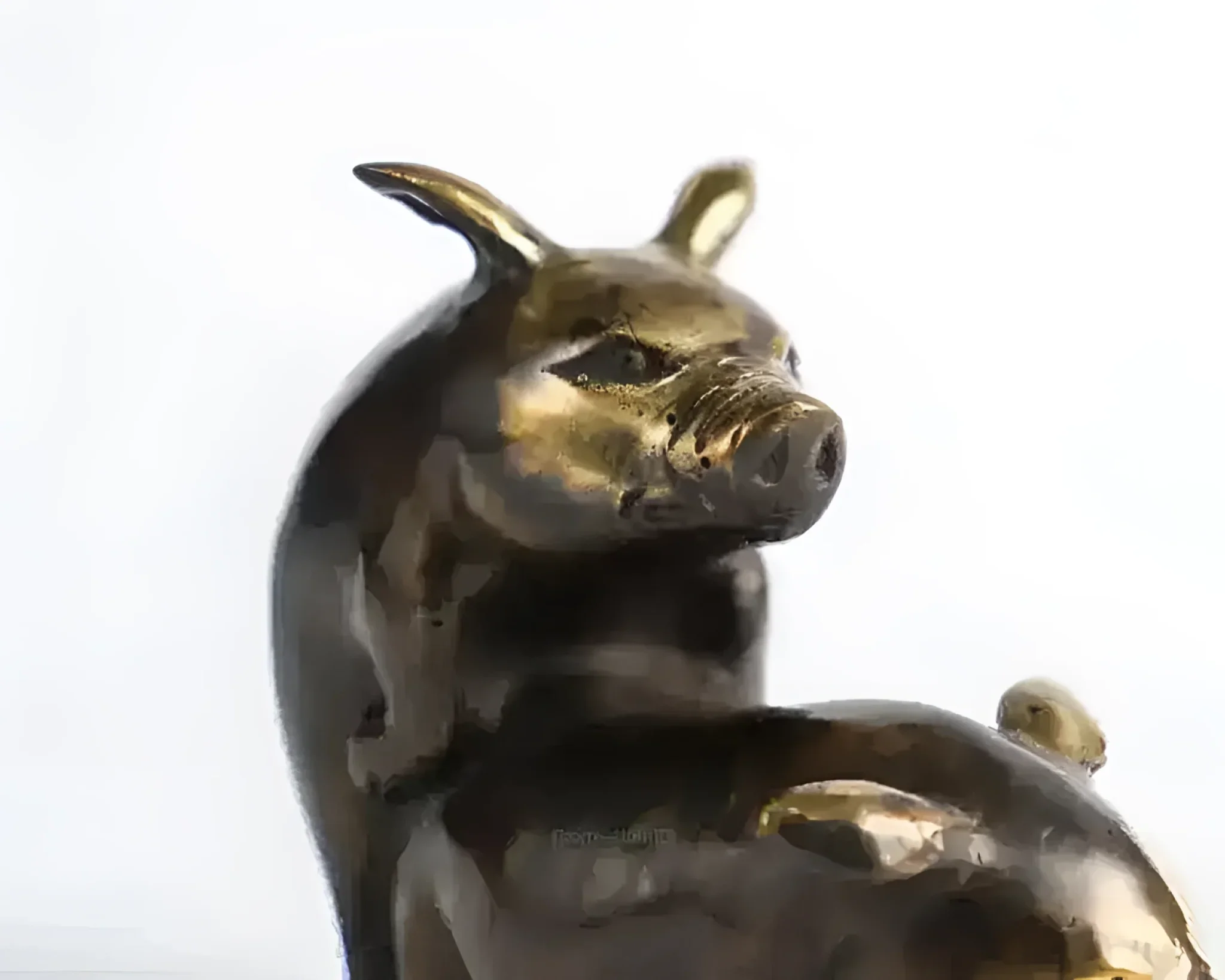 Love-Making Pig Solid Brass Figurine - Image 6