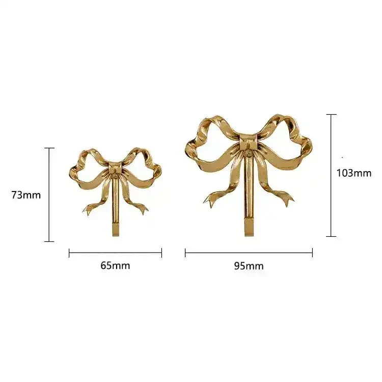 French Retro Bow Shape Brass Wall Hook - Image 5