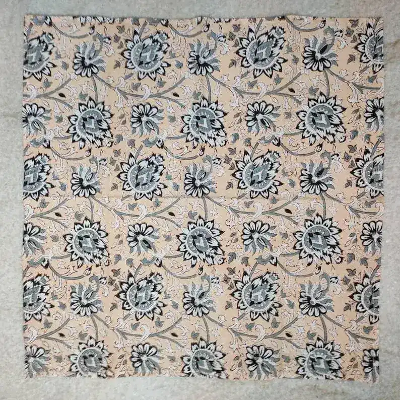 Lyla Hand Block Printed Cotton Napkins - Image 3