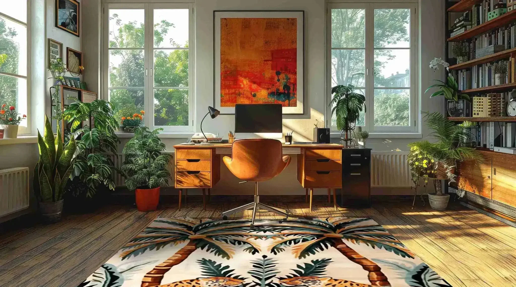Majestic Jungle Dawn Hand Tufted Rug - Image 4