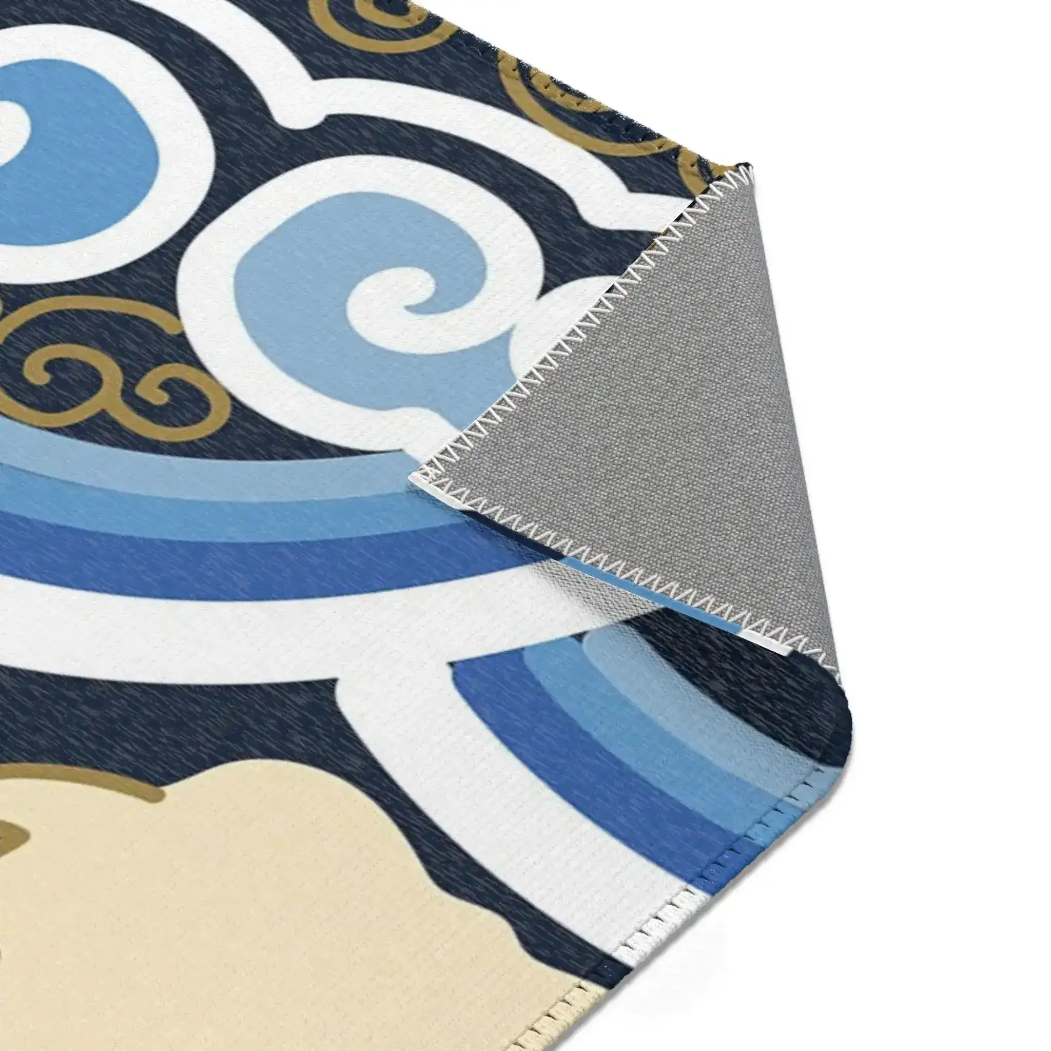 Majestic Phoenix Over Ocean Waves Accent Rug - Image 8