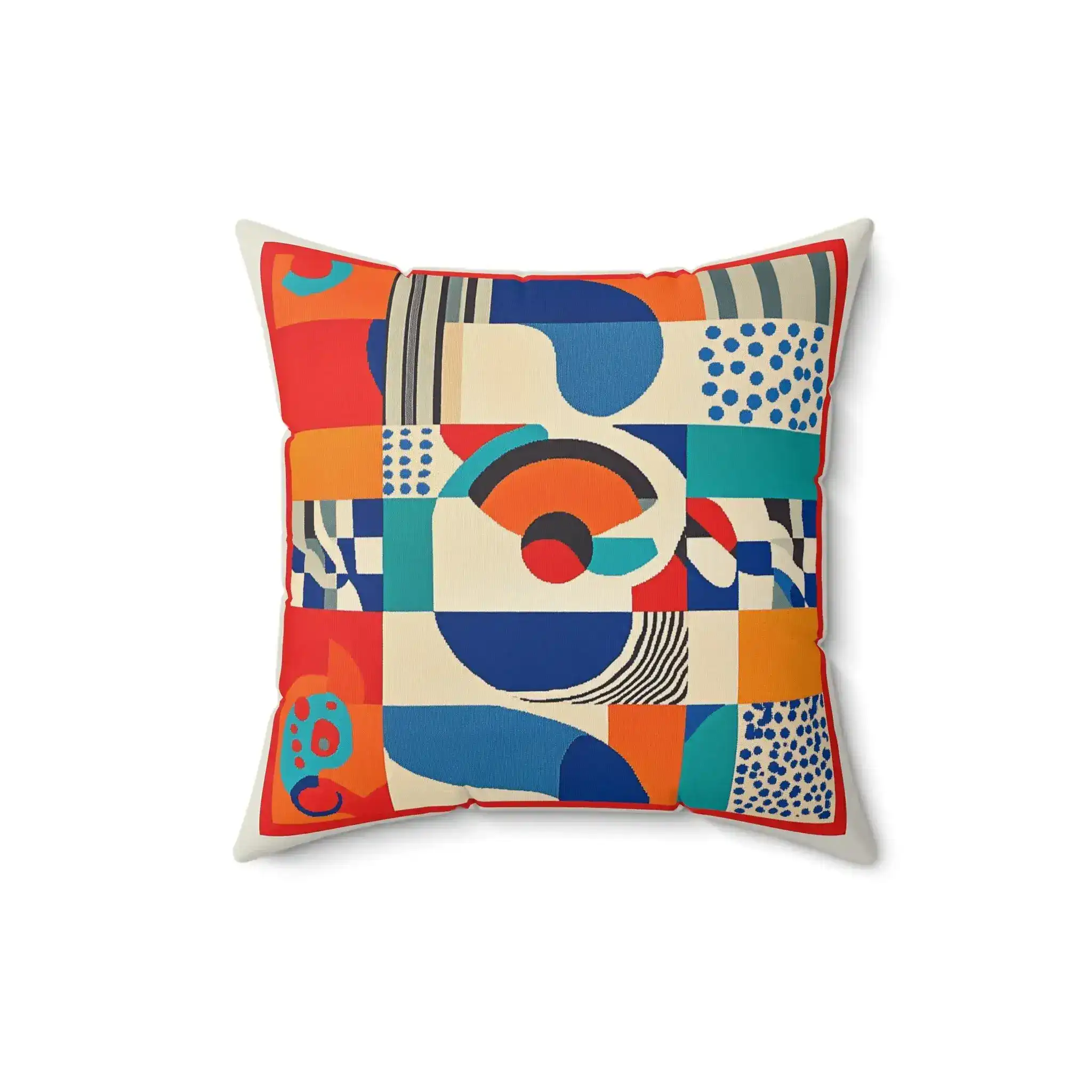 Maximalist Abstract Geometric Throw Pillow - Image 3