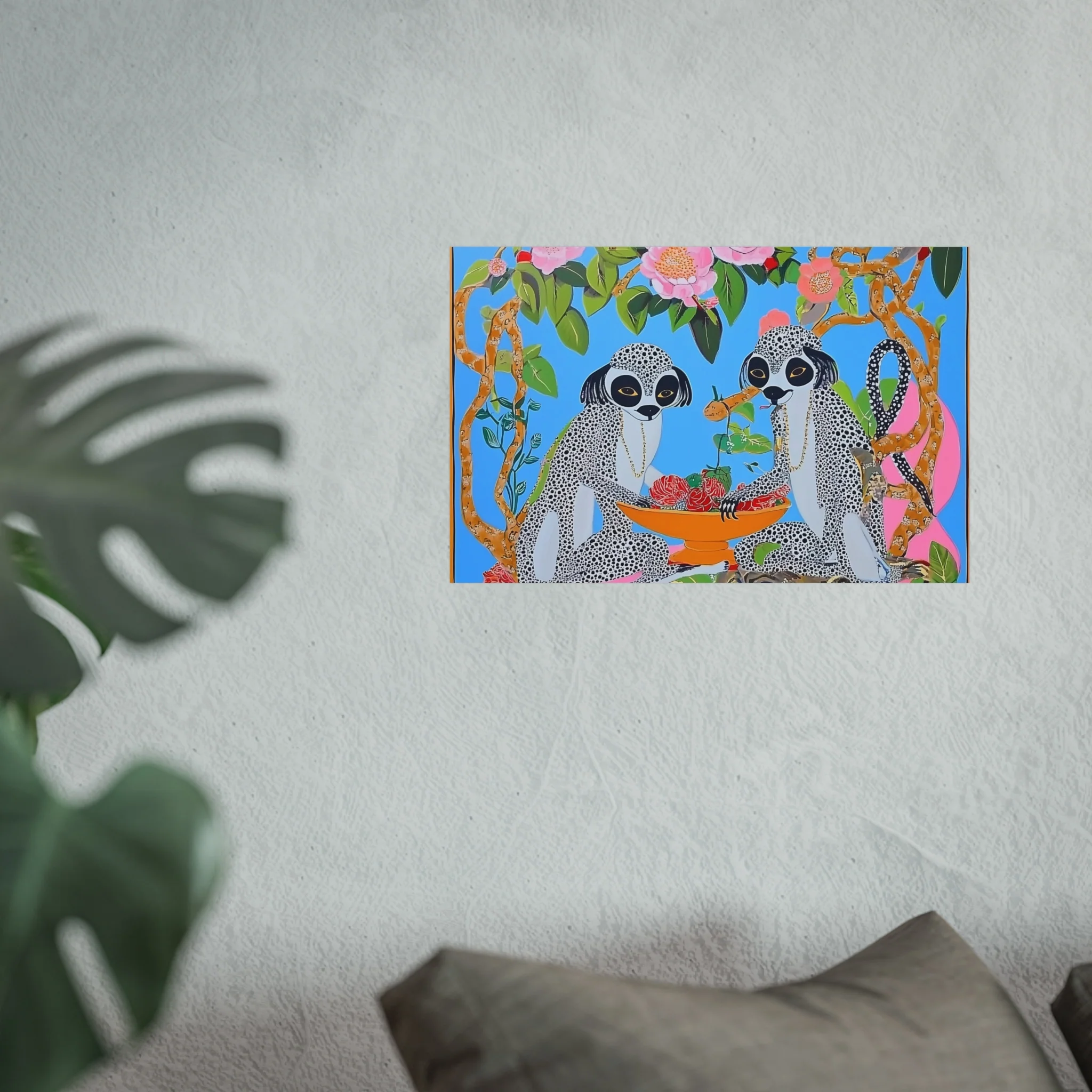 Maximalist Floral Monkeys Fine Art Poster - Image 33