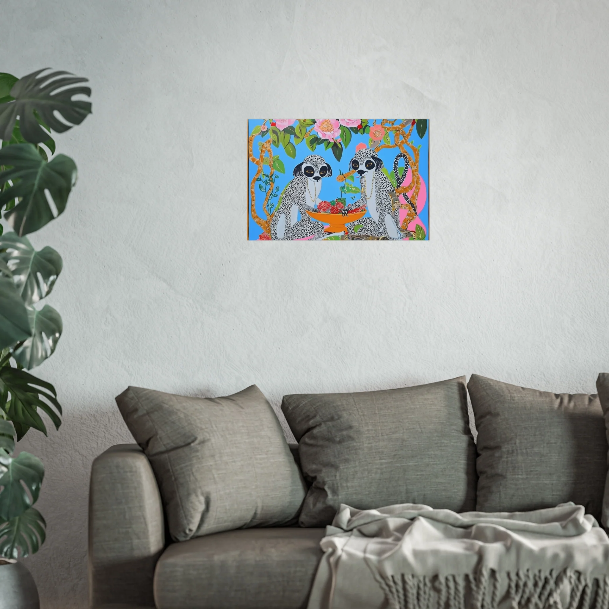Maximalist Floral Monkeys Fine Art Poster - Image 37