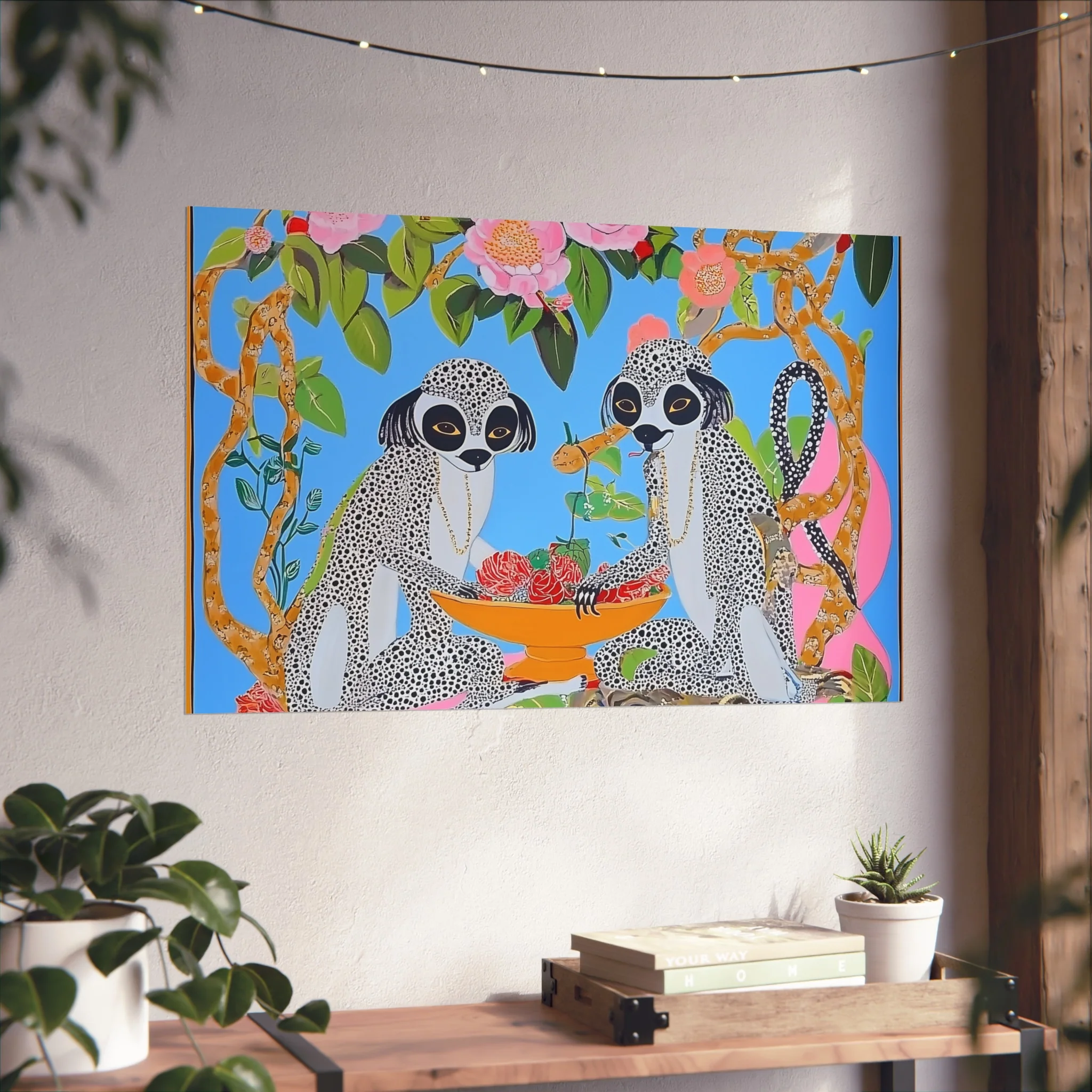 Maximalist Floral Monkeys Fine Art Poster - Image 42