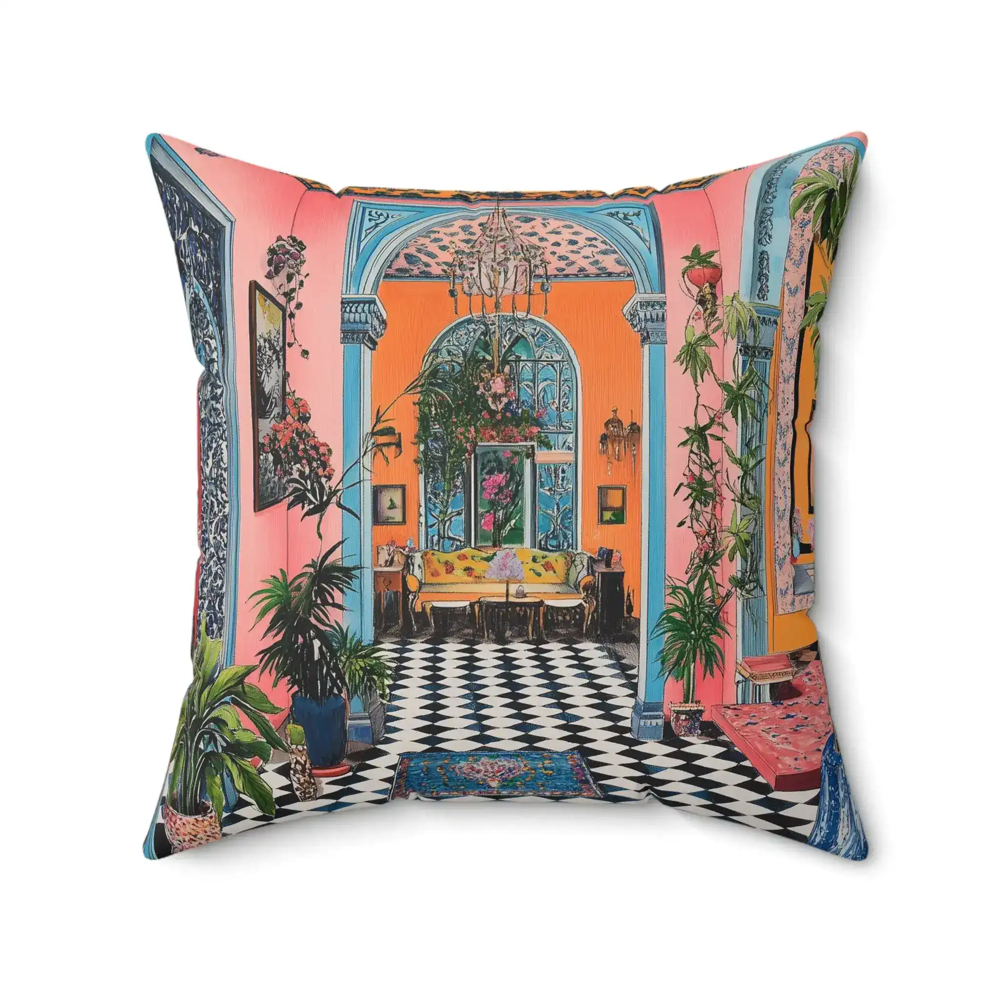 Maximalist Floral Throw Pillow - Image 4