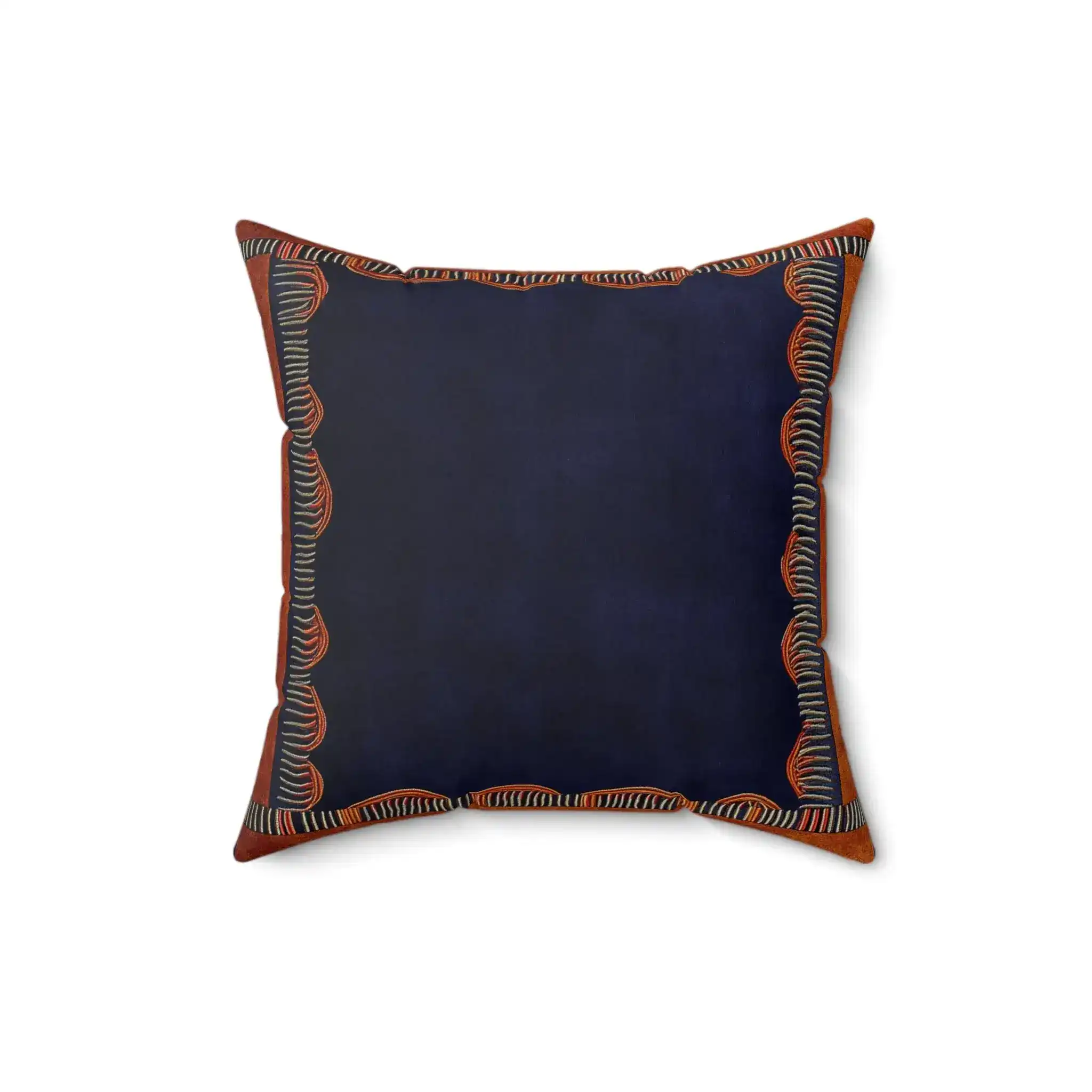 Maximalist Navy & Rust Throw Pillow - Image 3