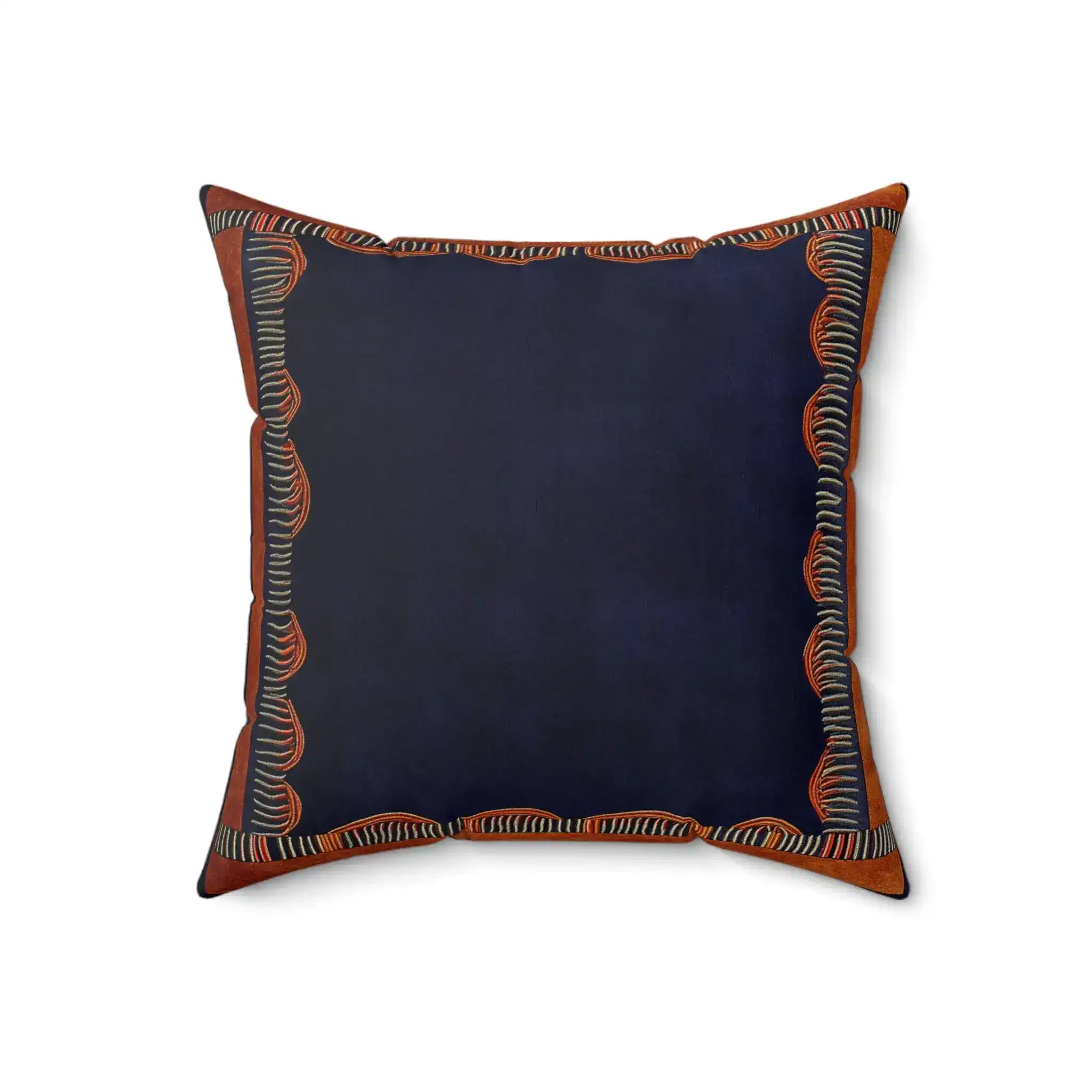 Maximalist Navy & Rust Throw Pillow - Image 4