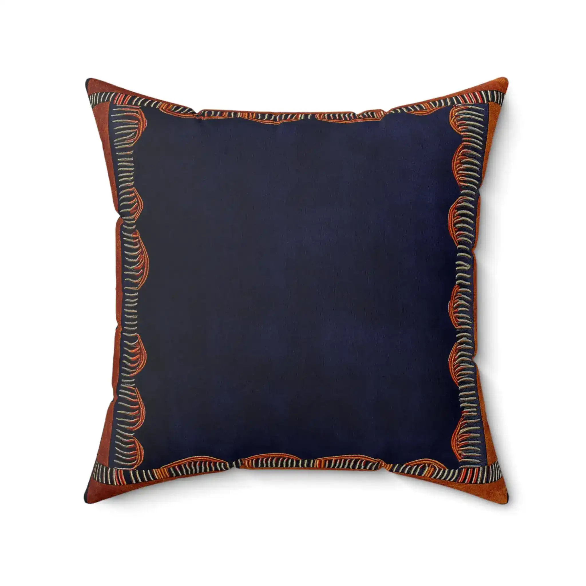 Maximalist Navy & Rust Throw Pillow - Image 5