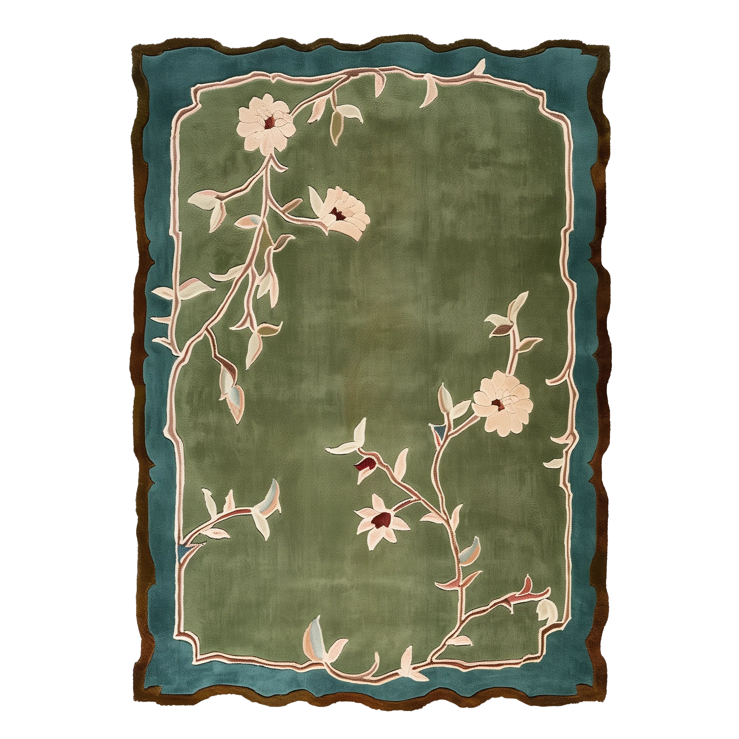 Meandering Petals Hand Tufted Wool Rug